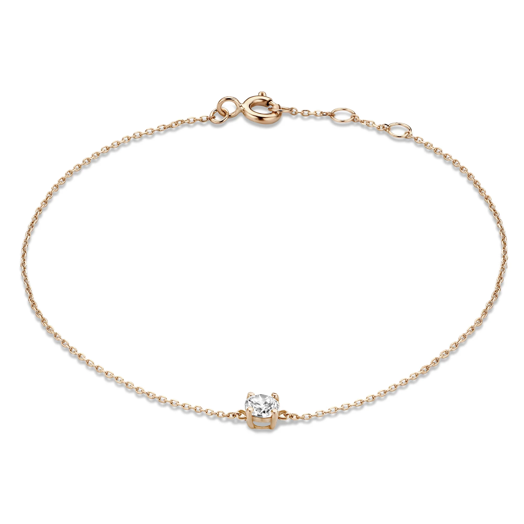 La Concorde Apolline 14 karat rose gold bracelet with zirconia stone