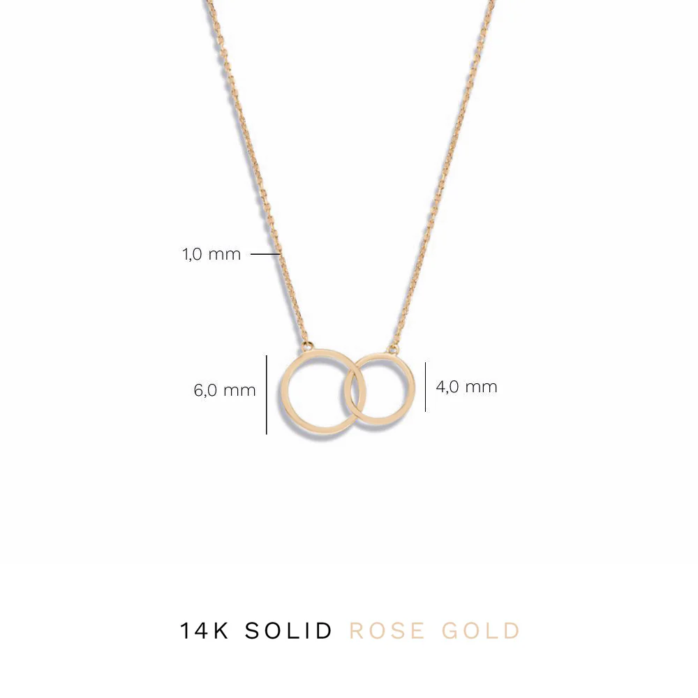 La Concorde Loulou 14 karat rose gold collier with two rings - Image 7