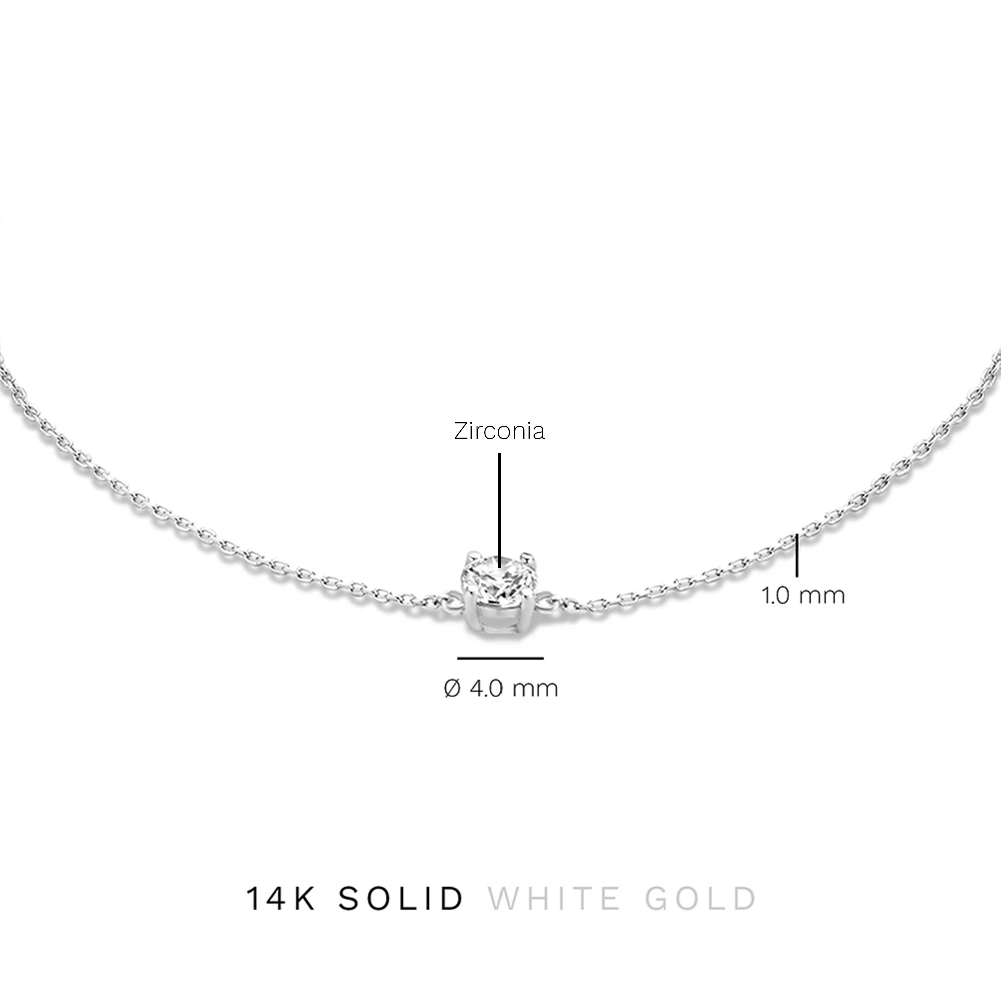 Saint Germain Faïs 14 karat white gold bracelet with zirconia stone - Image 6