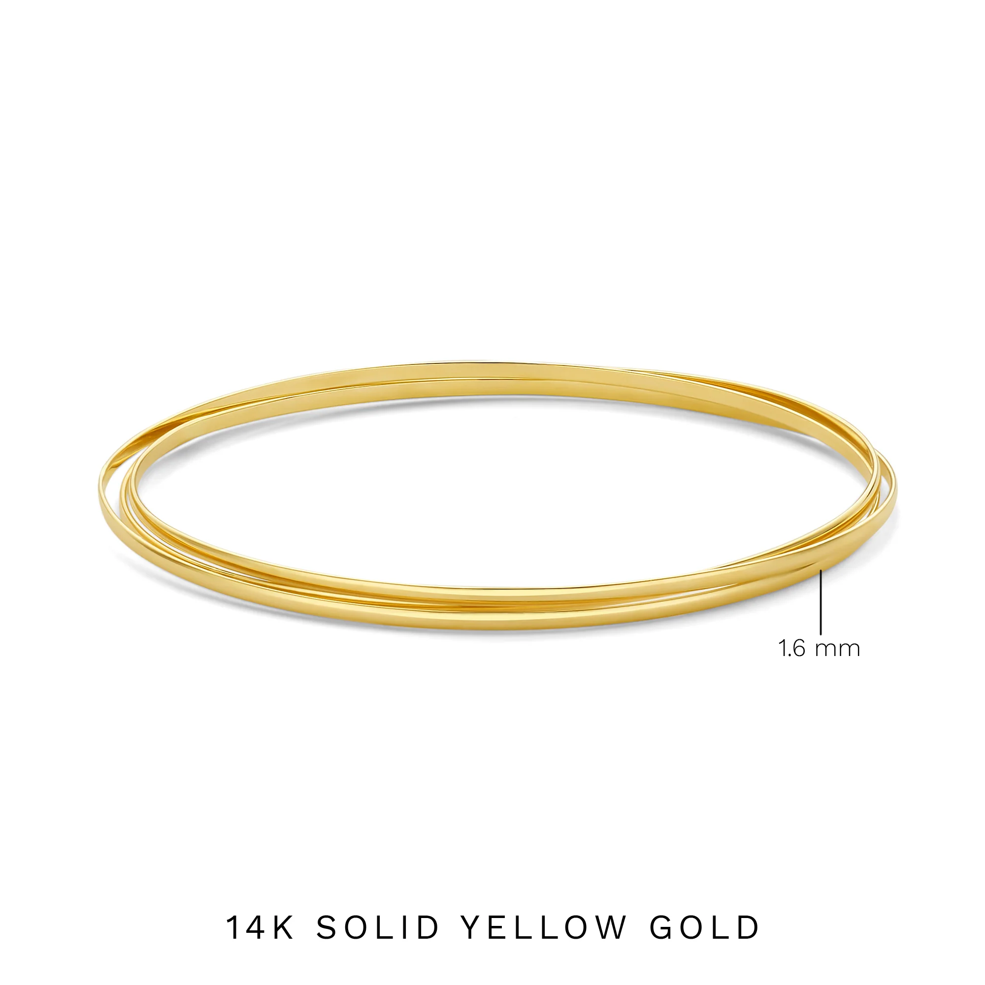 Rivoli Méline 14 karat gold bangles with 3 bracelets - Image 5