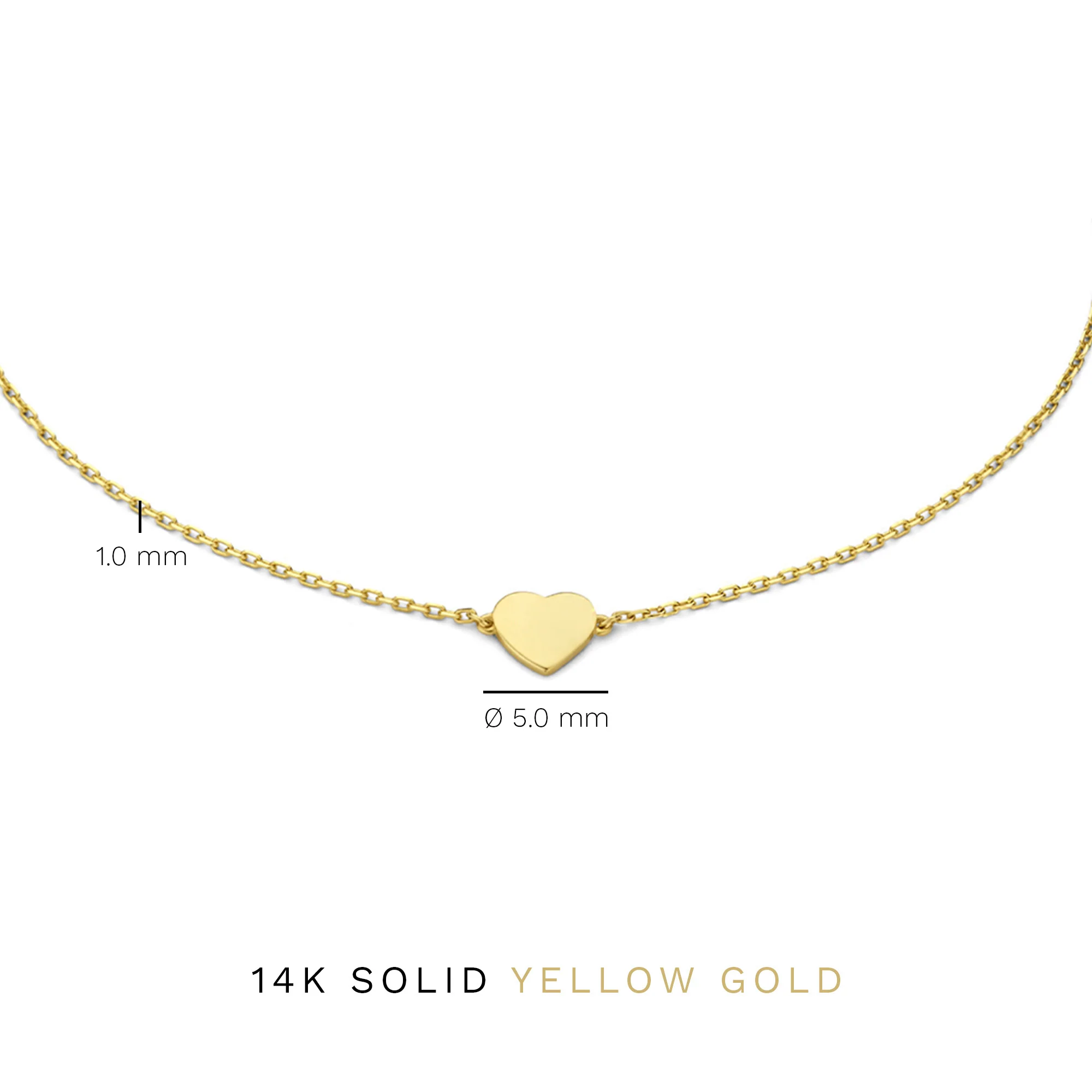 Belleville Amore 14 karat gold bracelet with heart - Image 6