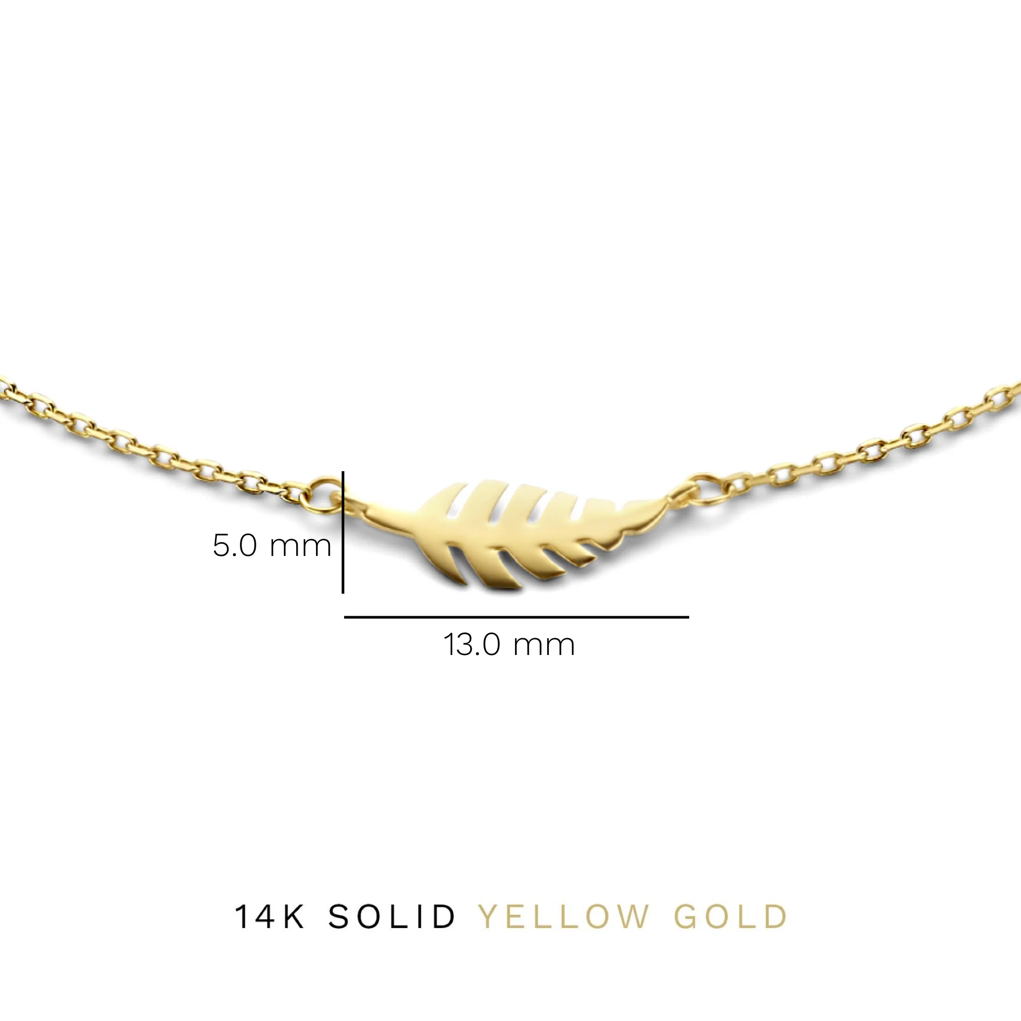 Monceau Giselle 14 karat gold bracelet with feather - Image 6
