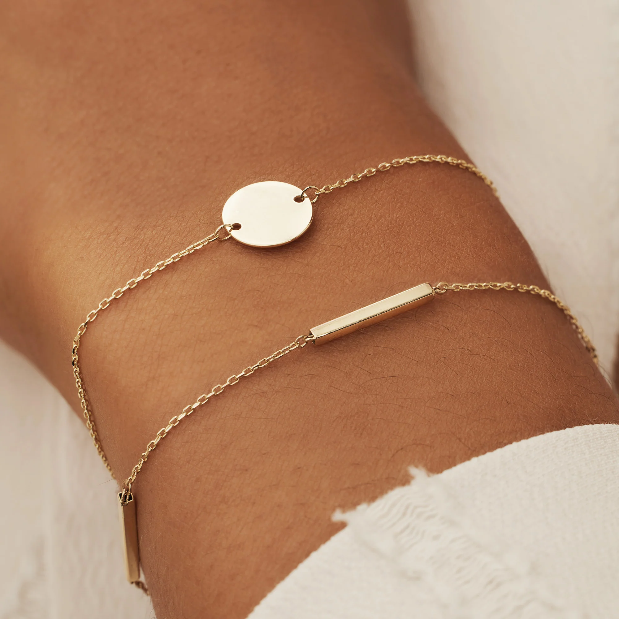 Le Marais Jolie 14 karat gold bracelet with 3 rods - Image 3
