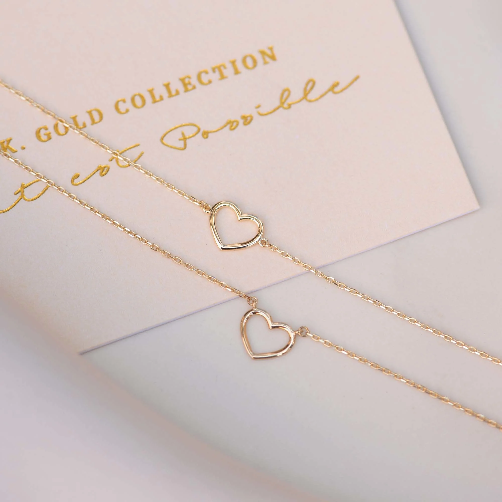 Belleville Amore 14 karat gold bracelet with heart - Image 5