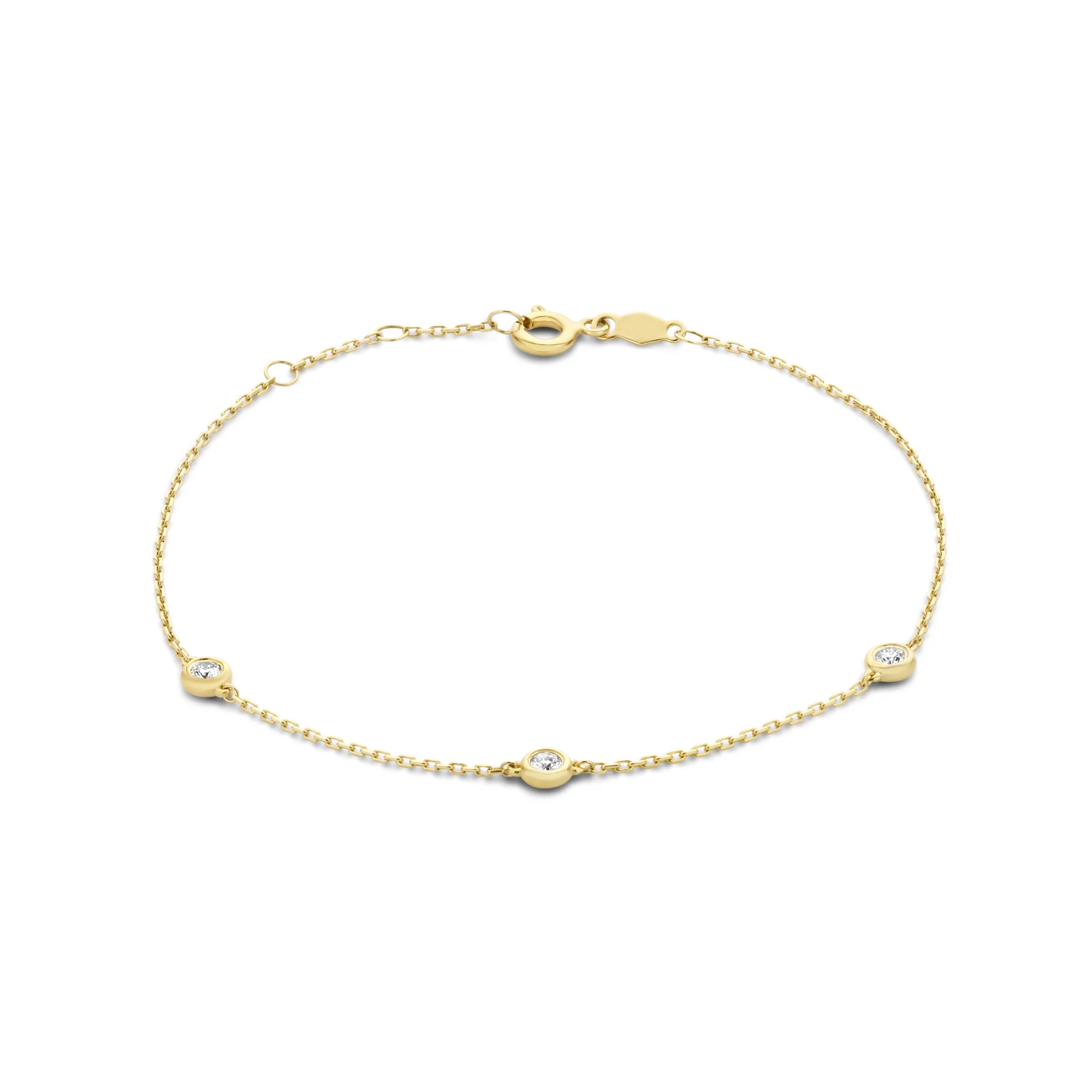 De la Paix Alfie 14 karat gold bracelet with diamond 0.12 carat