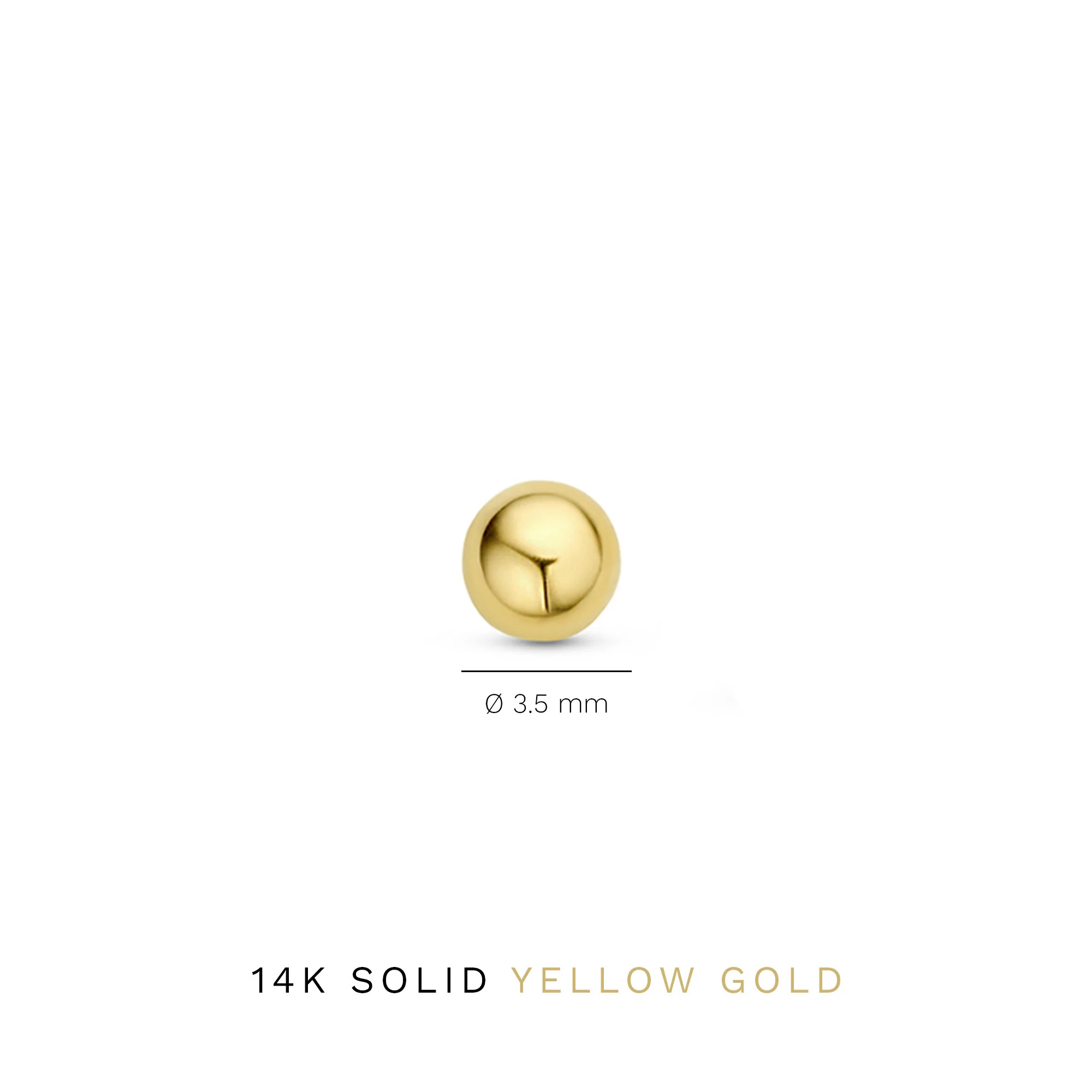 Le Marais Nadie 14 karat gold ear studs with sphere - Image 5
