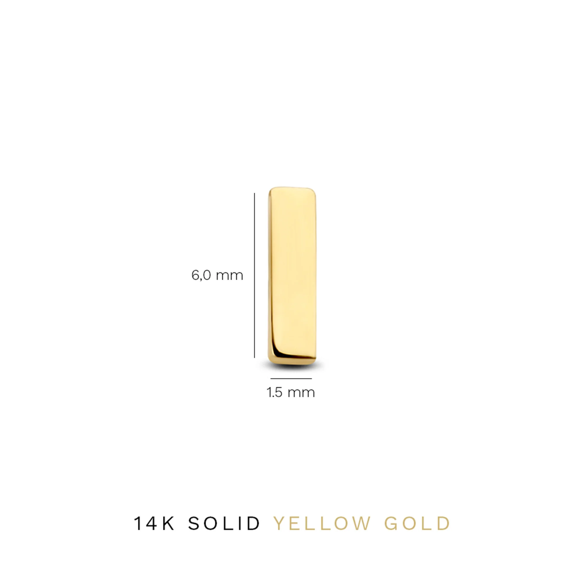 Monceau Josephine 14 karat gold stud ear studs with rod - Image 5