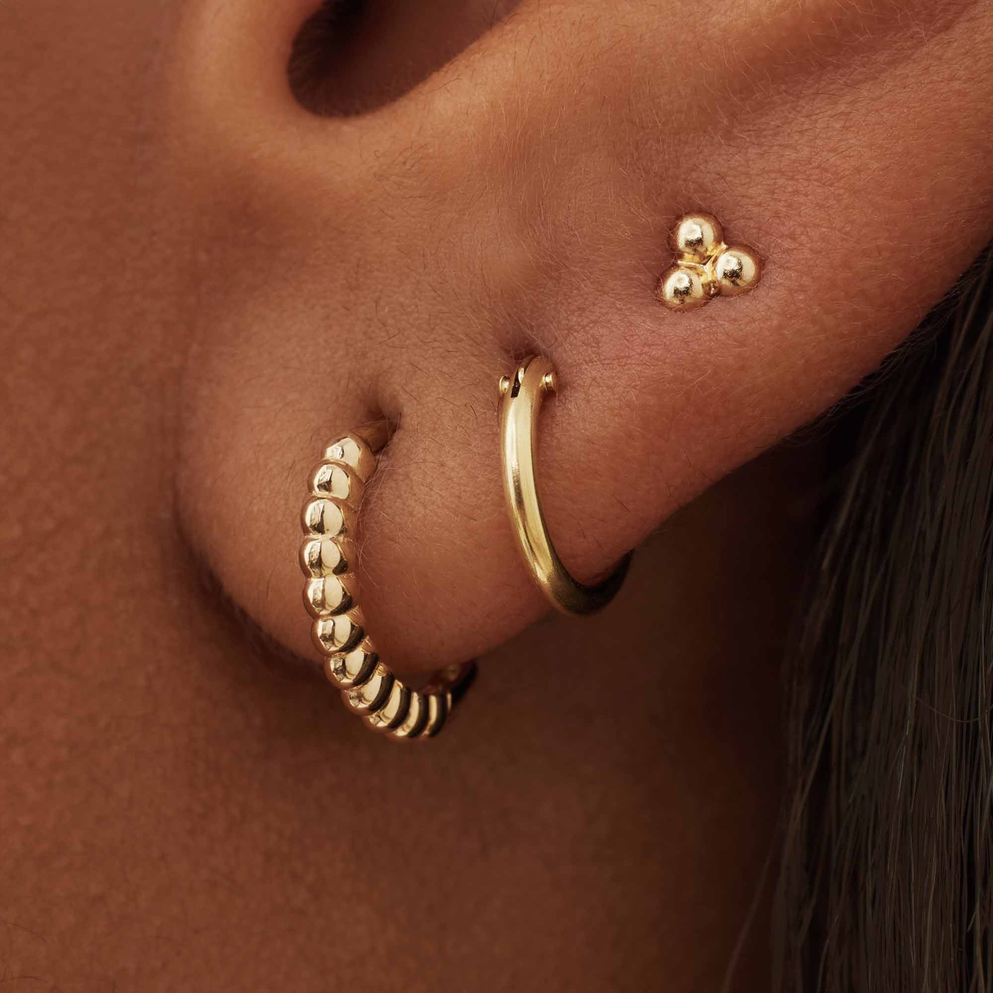 Rivoli Claire 14 karat gold ear studs - Image 3
