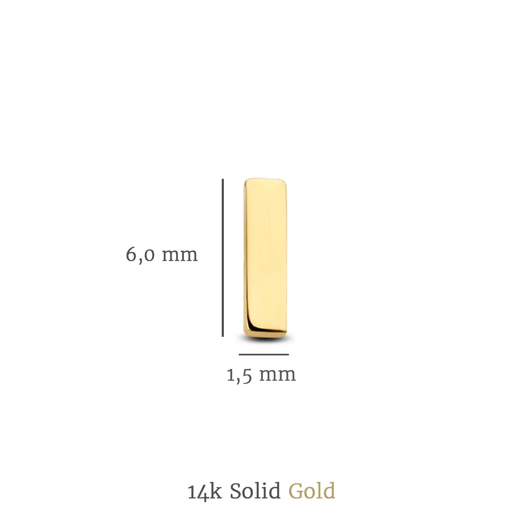 Cadeau d'Isabel 14 karat gold earring set with zirconia stones - Image 8