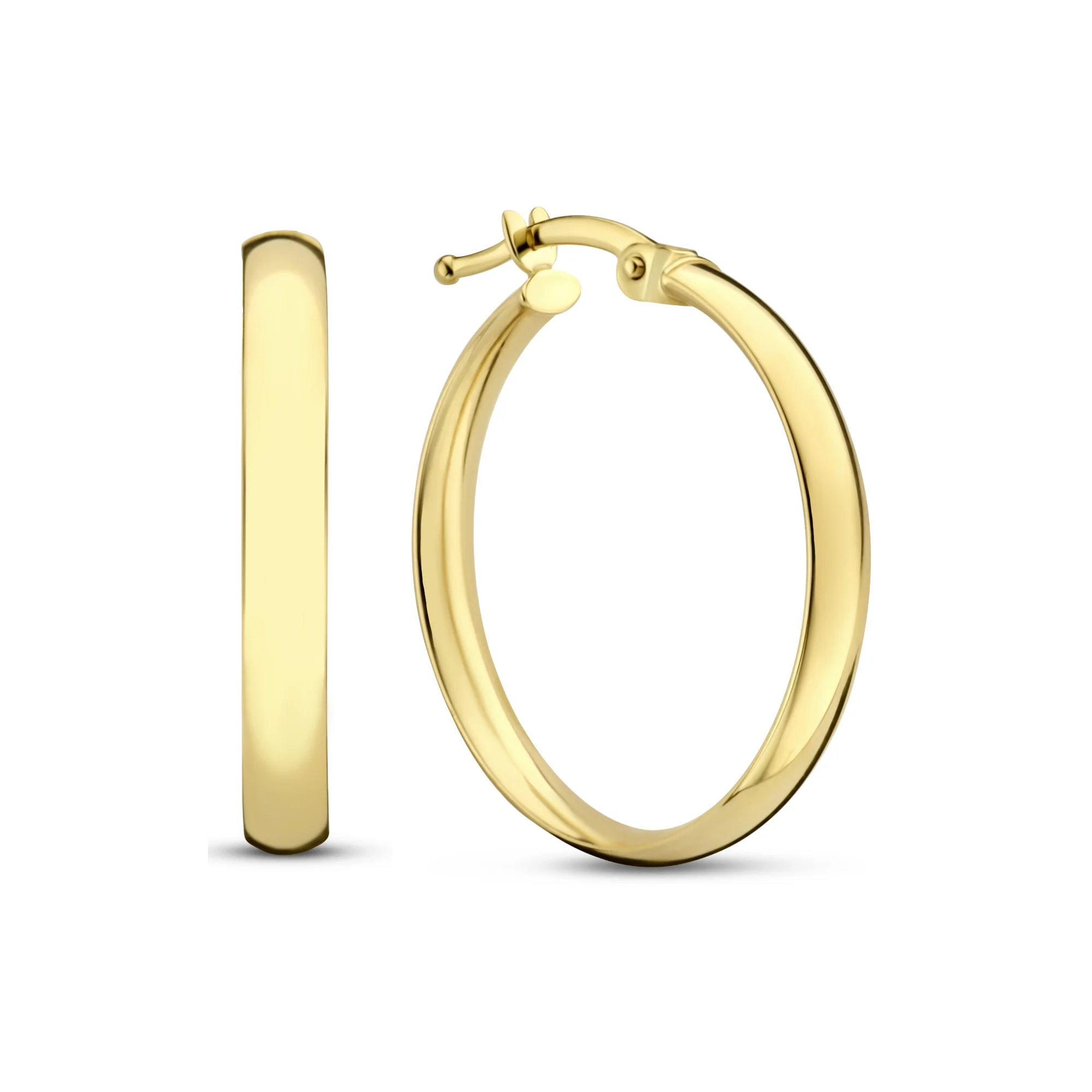 Cadeau d'Isabel 14 karat gold earring set with zirconia stones - Image 4