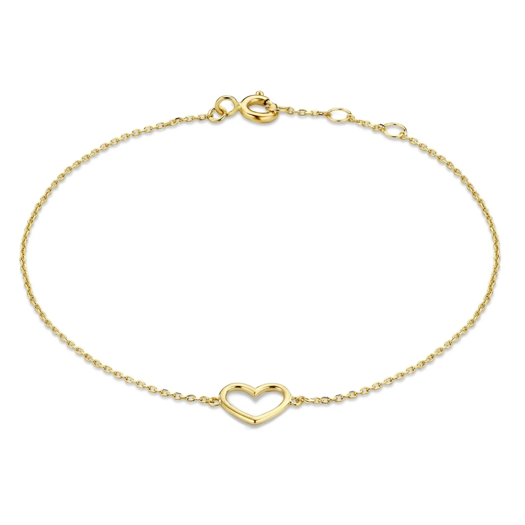 Cadeau d'Isabel 14 karat gold necklace and bracelet set with heart - Image 8