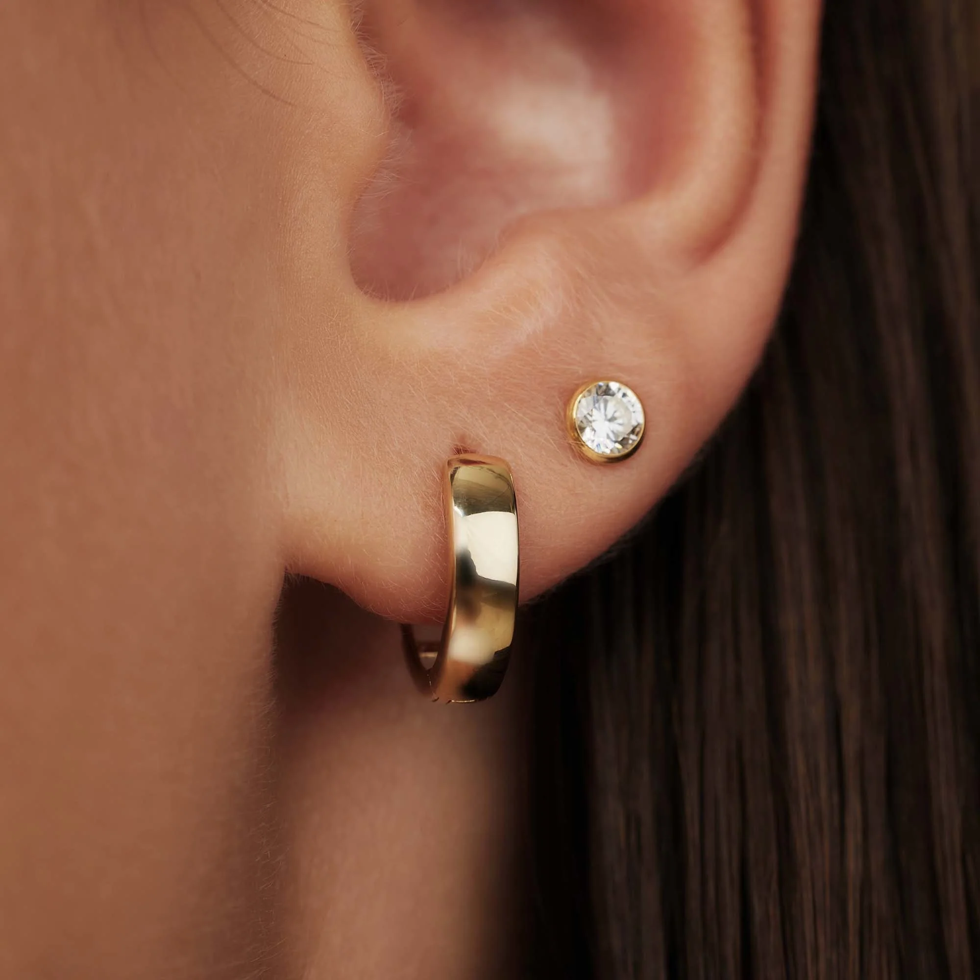 Rivoli Morgane 14 karat gold hoop earrings - Image 3