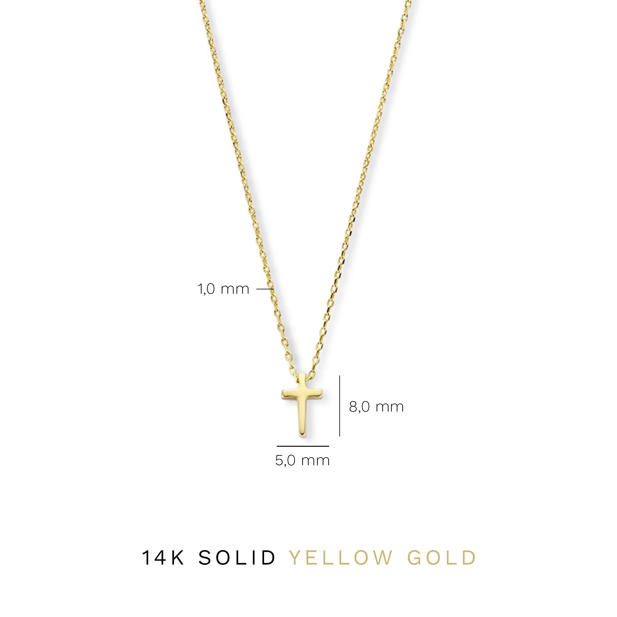 Monceau Solange 14 karat gold necklace with cross - Image 9