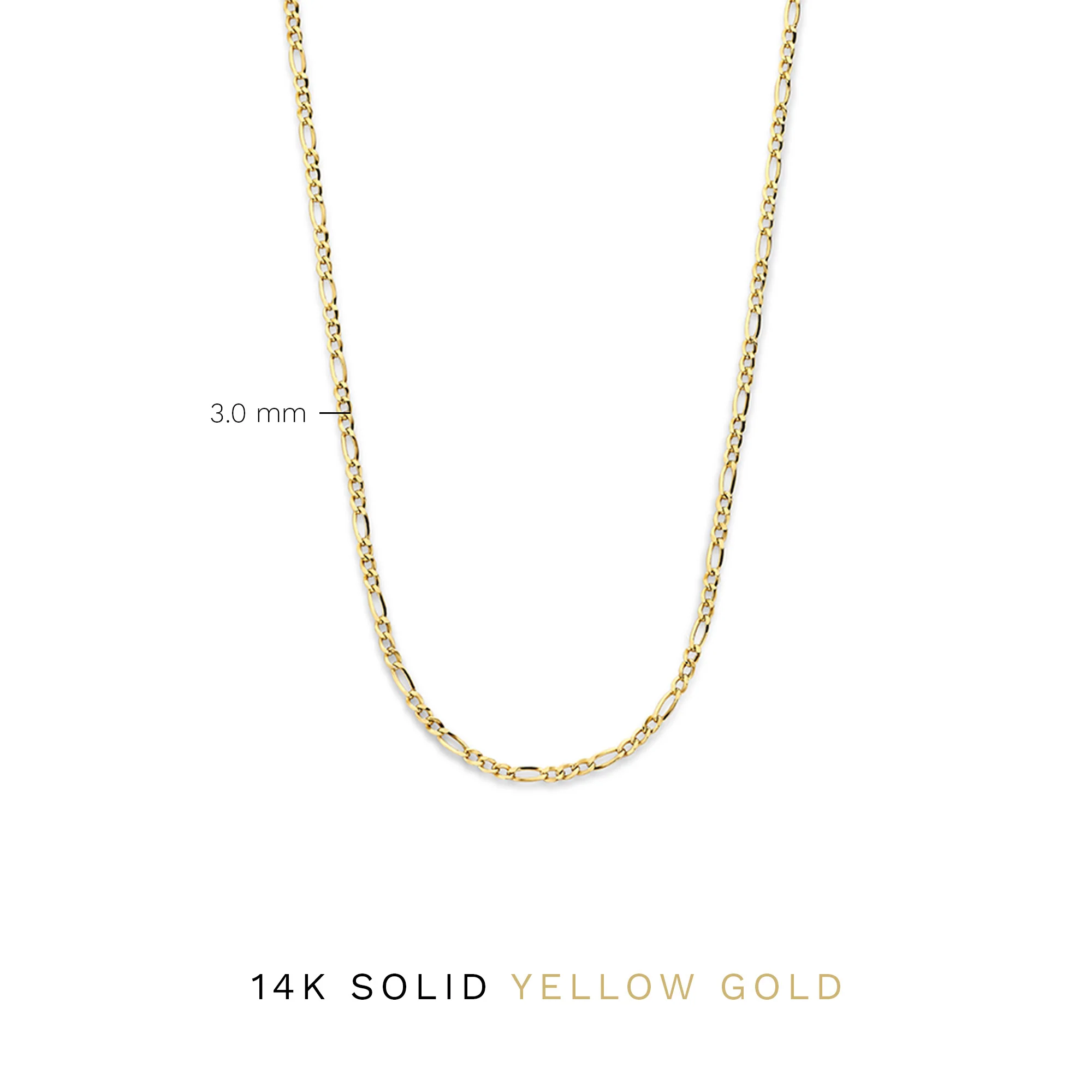 Rivoli Nina 14 karat gold necklace with figaro chain - Image 9