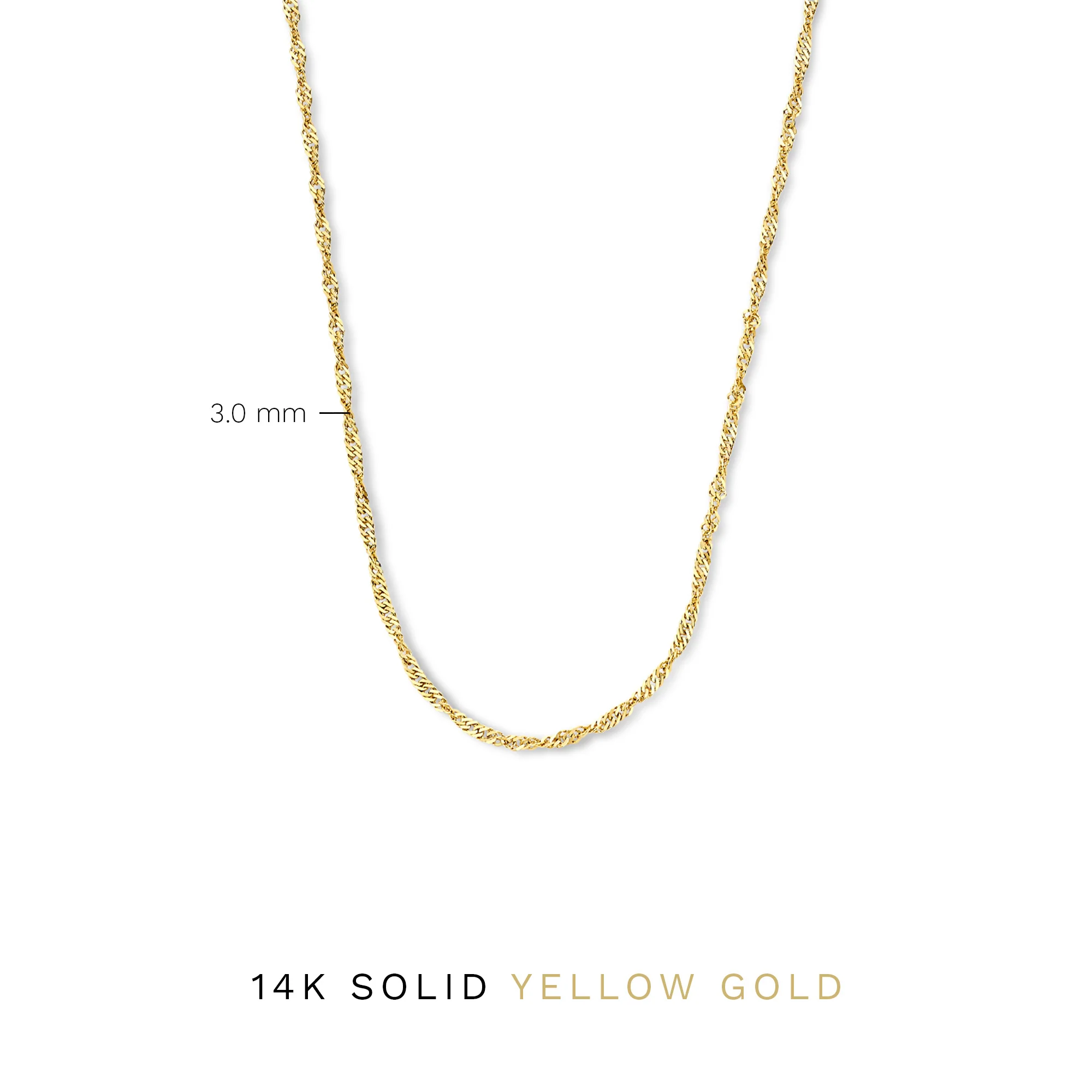 Rivoli Lilou 14 karat gold necklace with twist - Image 10