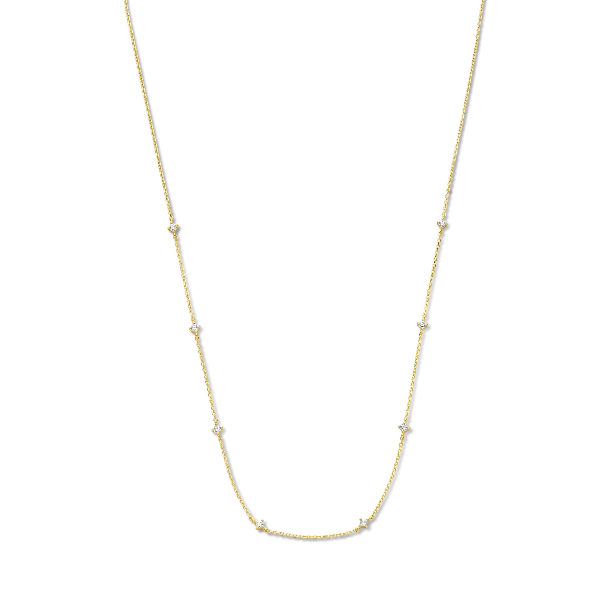 Rivoli Esmée 14 karat gold necklace with zirconia stones - Image 5