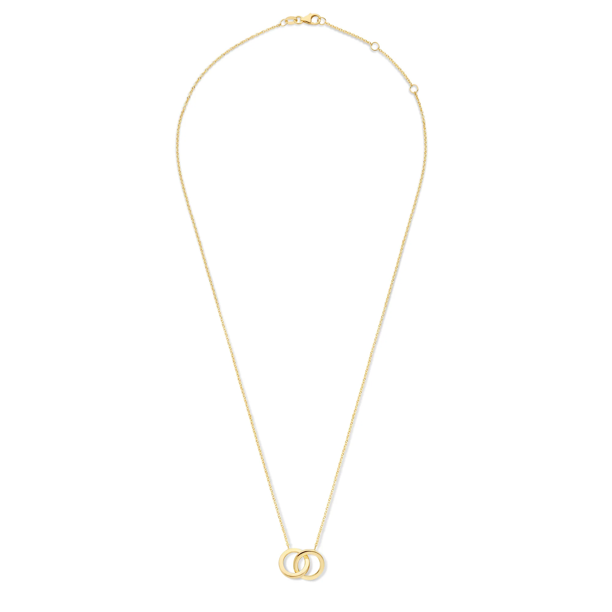 Le Marais Zoë 14 karat gold necklace with two rings - Image 7
