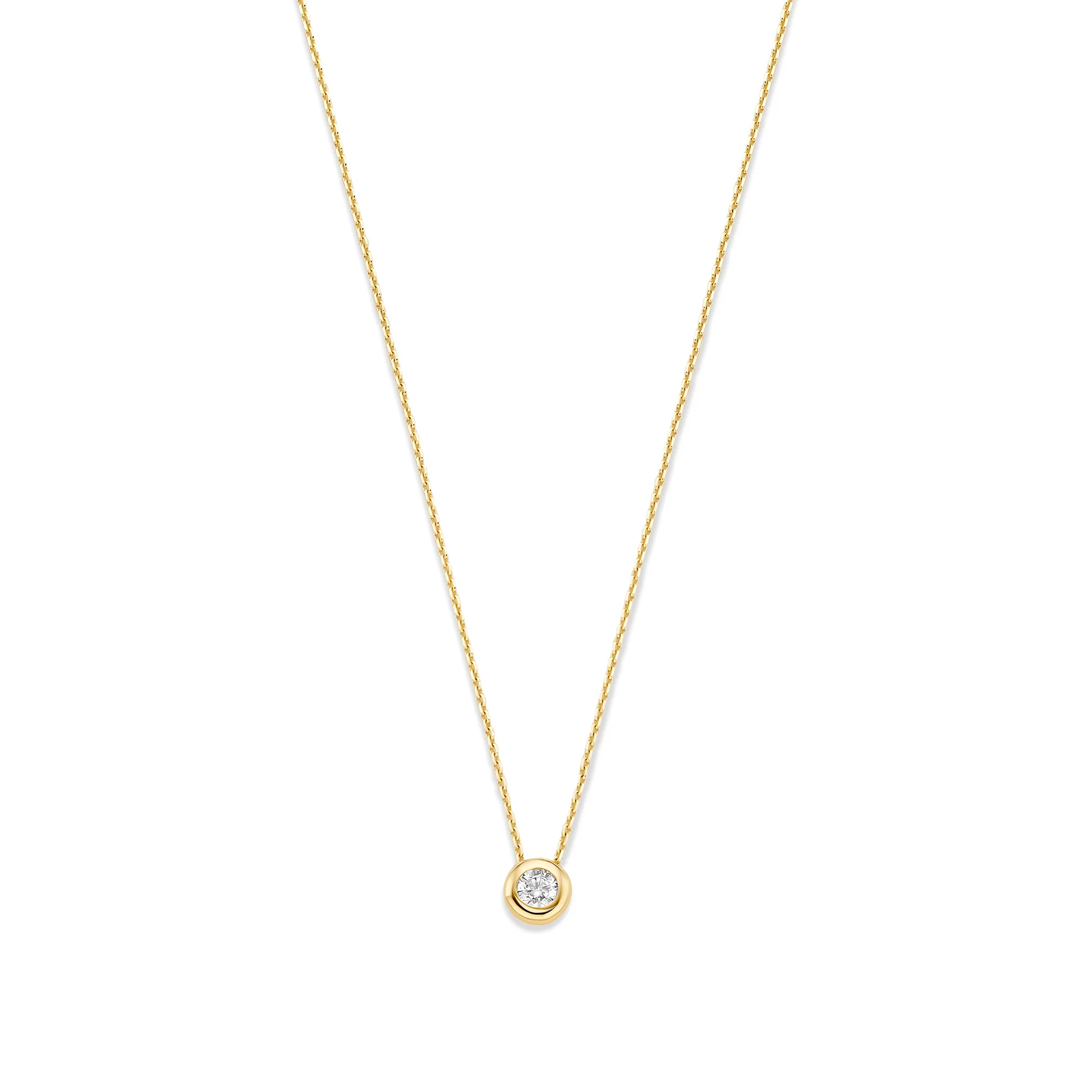 Rivoli Aélys 14 karat gold necklace with zirconia stone