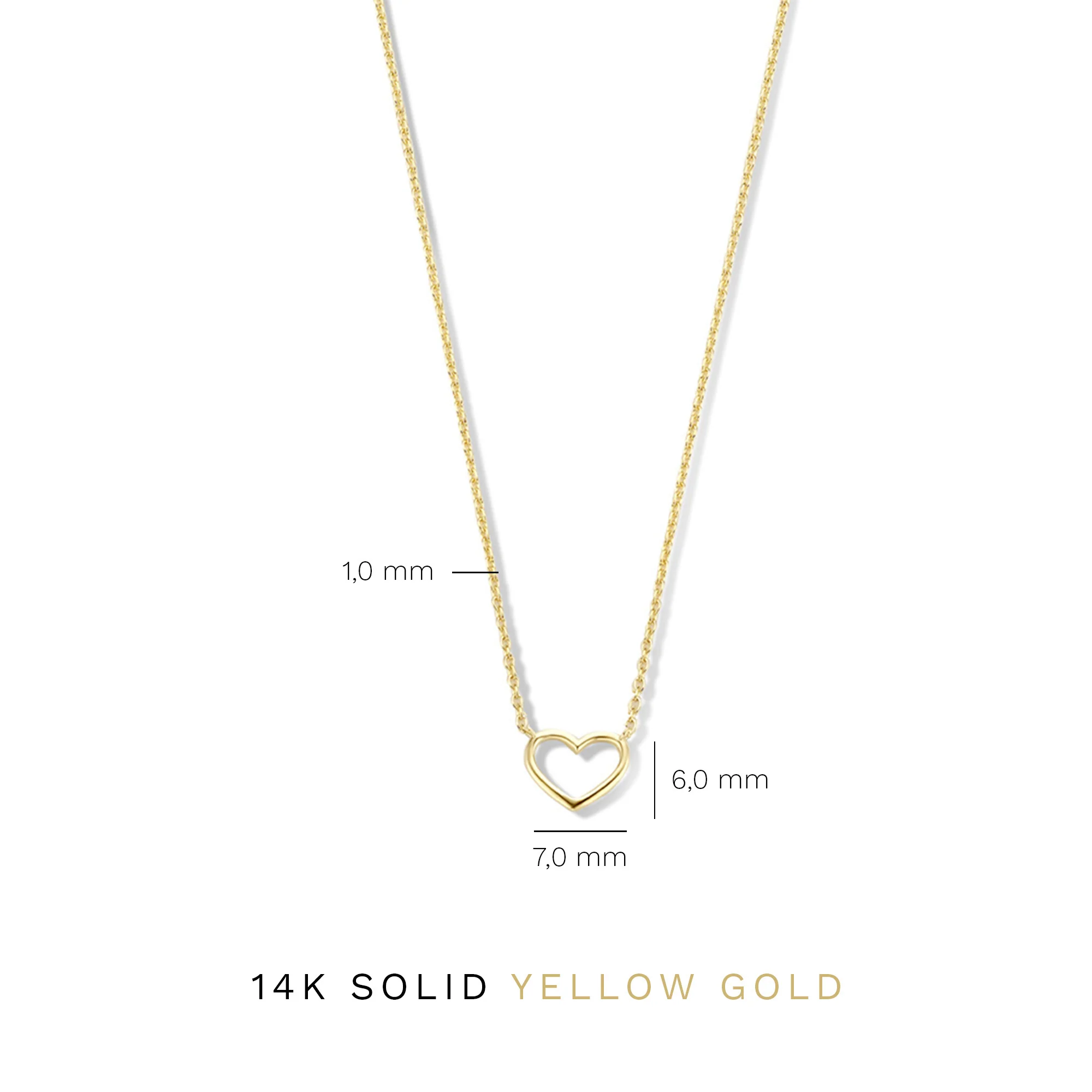 Belleville Amore 14 karat gold necklace with heart - Image 8