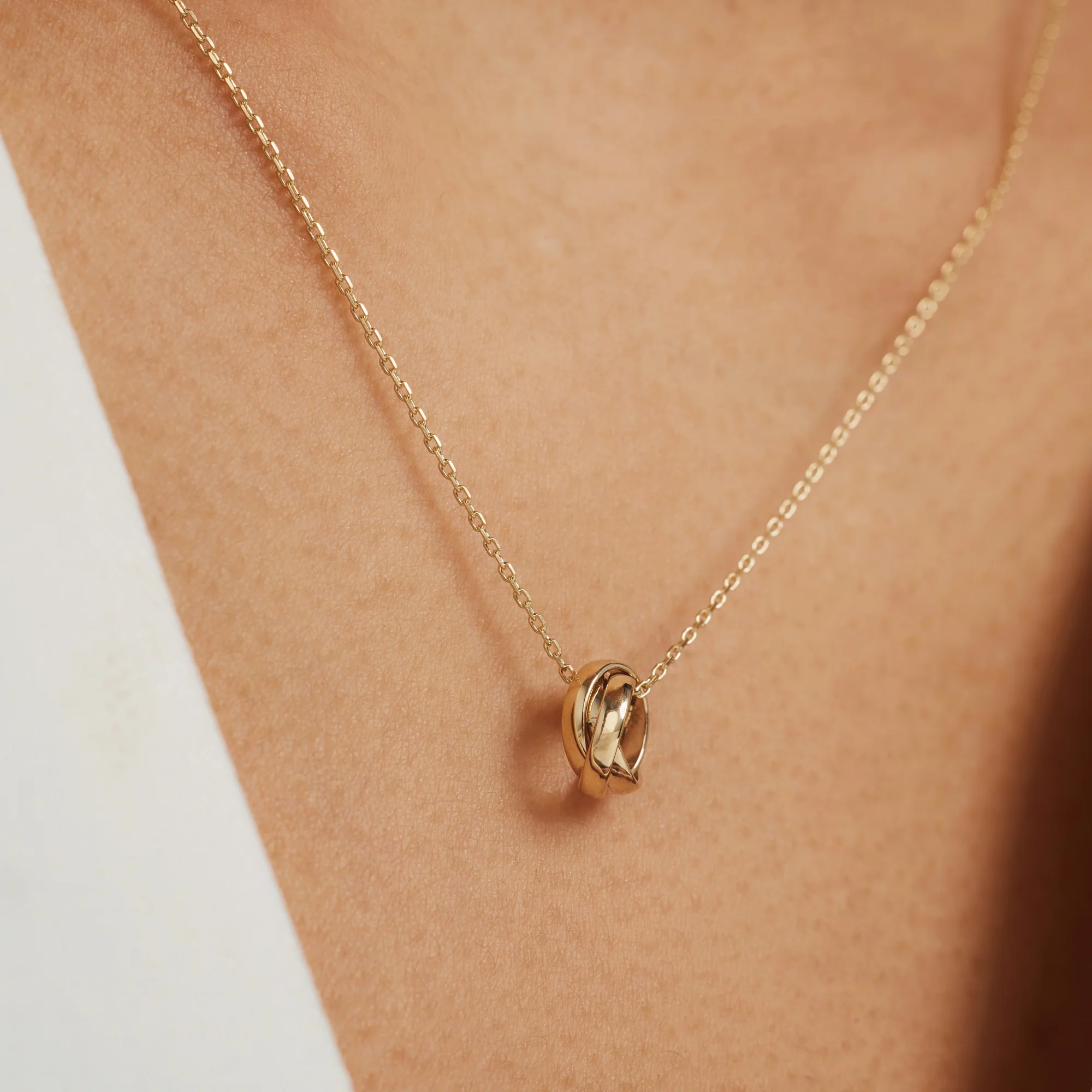 Rivoli Méline 14 karat gold necklace with rings - Image 3