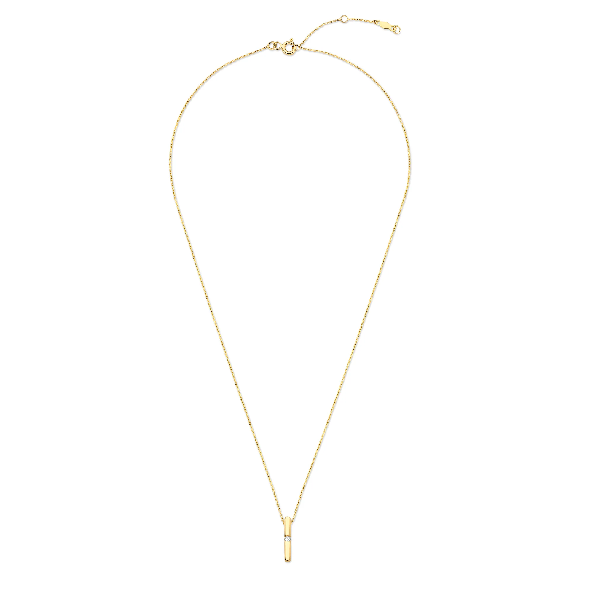 De la Paix Flavie 14 karat gold necklace with diamond 0.03 carat - Image 6