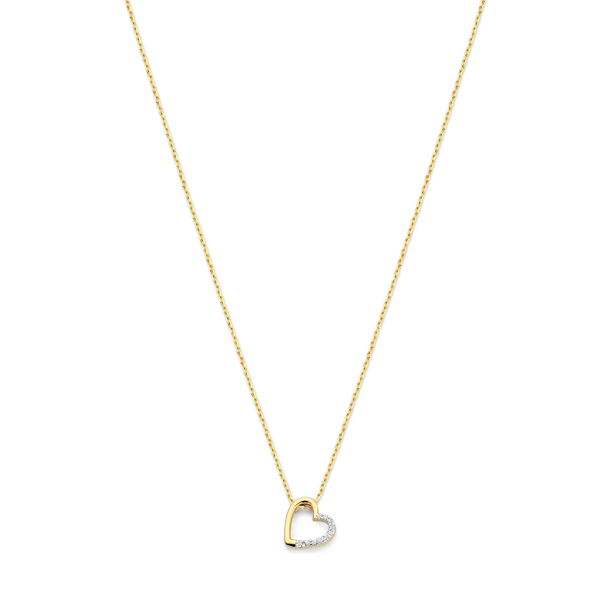 De la Paix Léna 14 karat gold necklace with diamond 0.03 carat