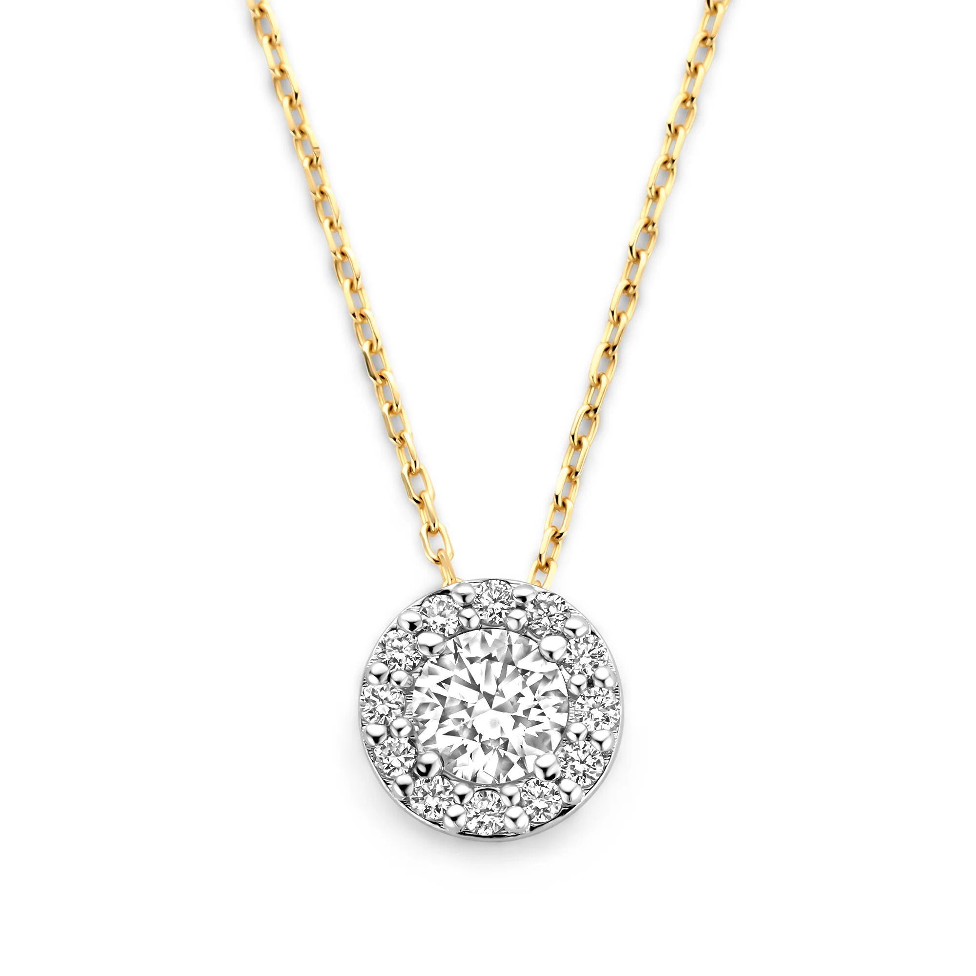 De la Paix Viviane 14 karat gold necklace with diamond 0.13 carat - Image 5