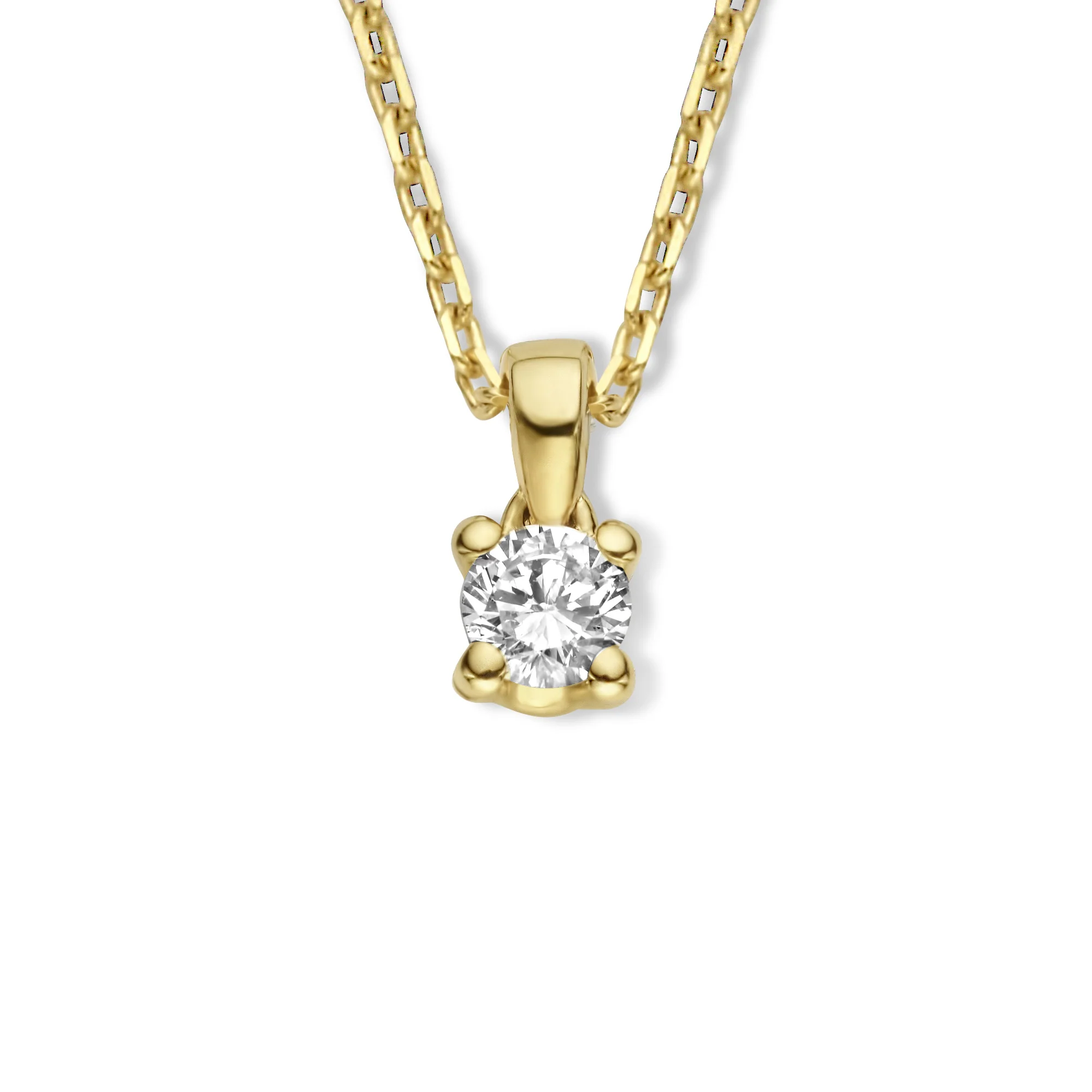 De la Paix Celesse 14 karat gold necklace with diamond 0.07 carat - Image 4