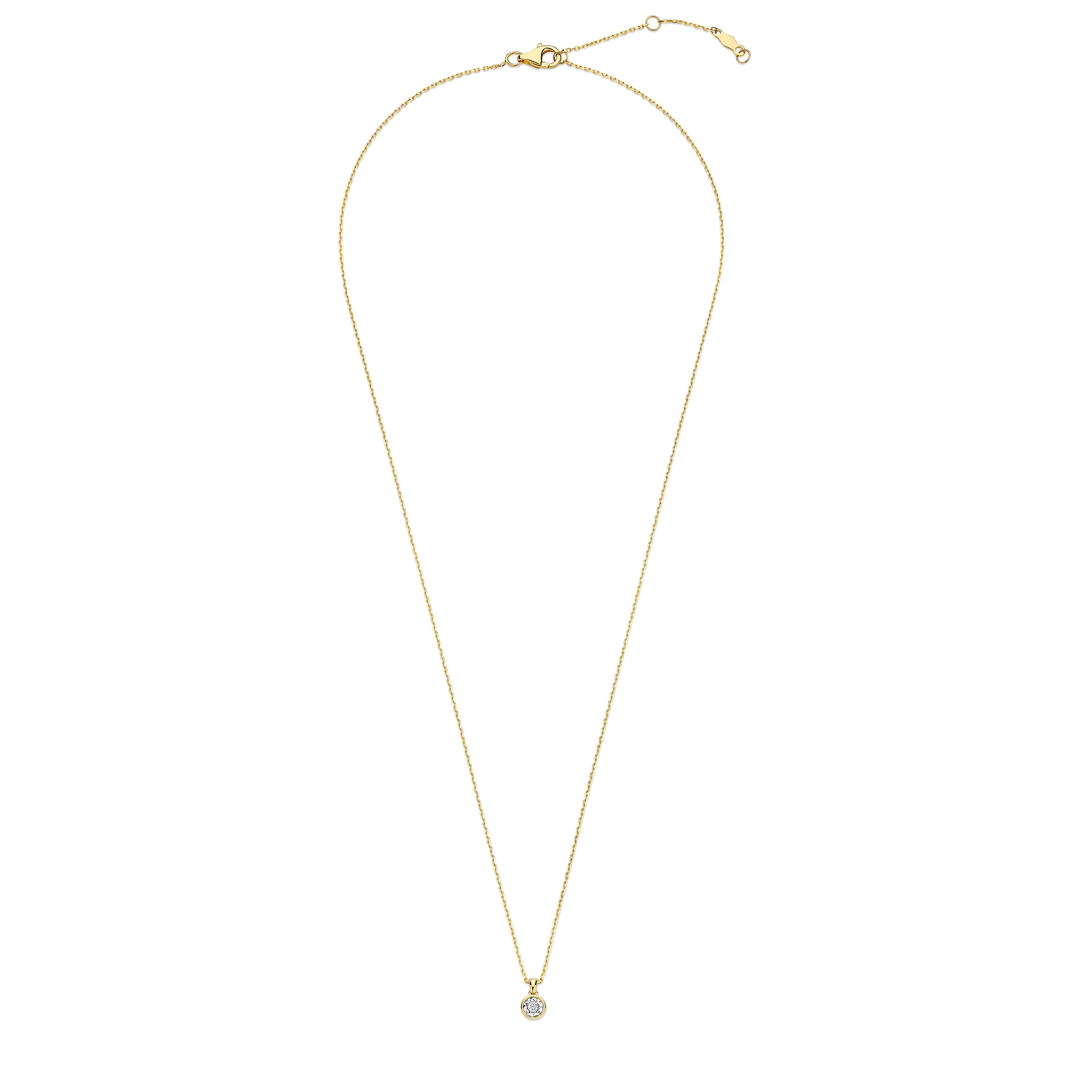 De la Paix Inaya 14 karat gold necklace with diamond 0.03 carat - Image 7