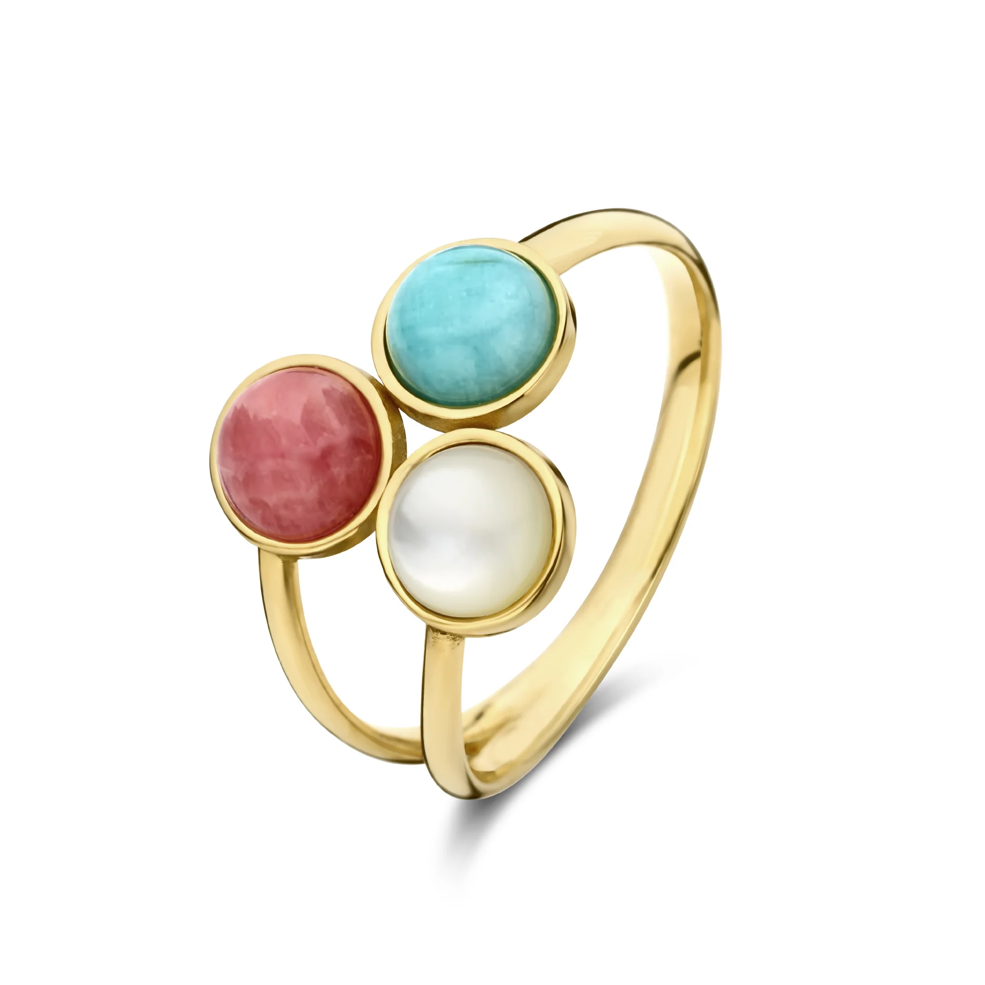 Belleville Cachet 14 karat gold ring with natural gemstones