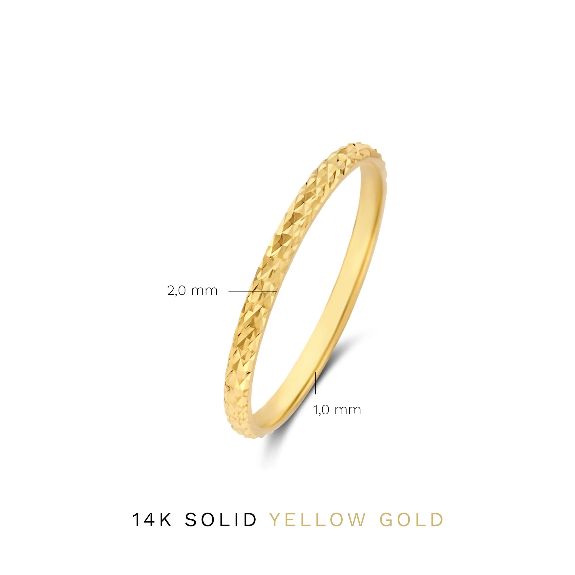 Rivoli Laura 14 karat gold ring with diamond cut - Image 6