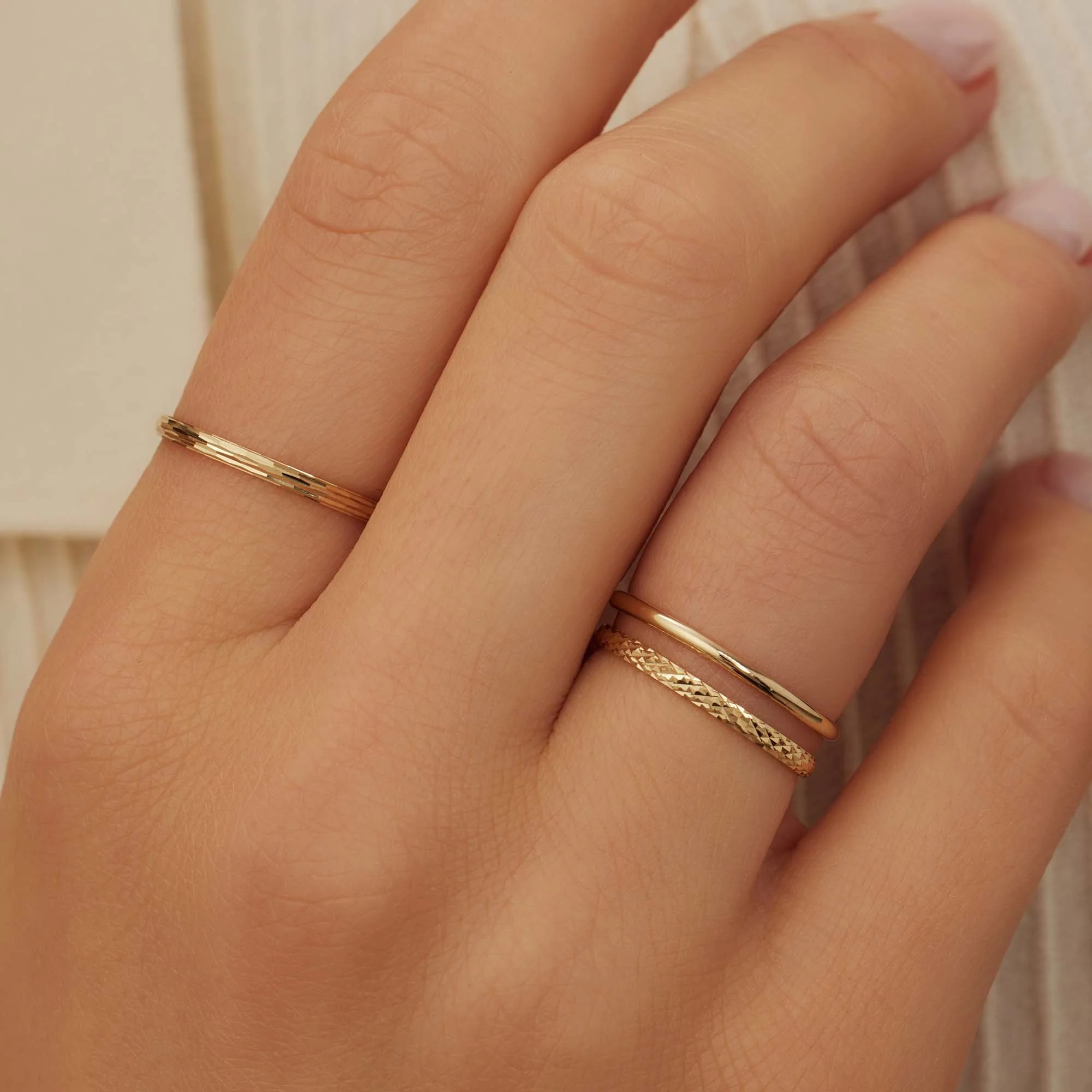 Rivoli Laura 14 karat gold ring with diamond cut - Image 4