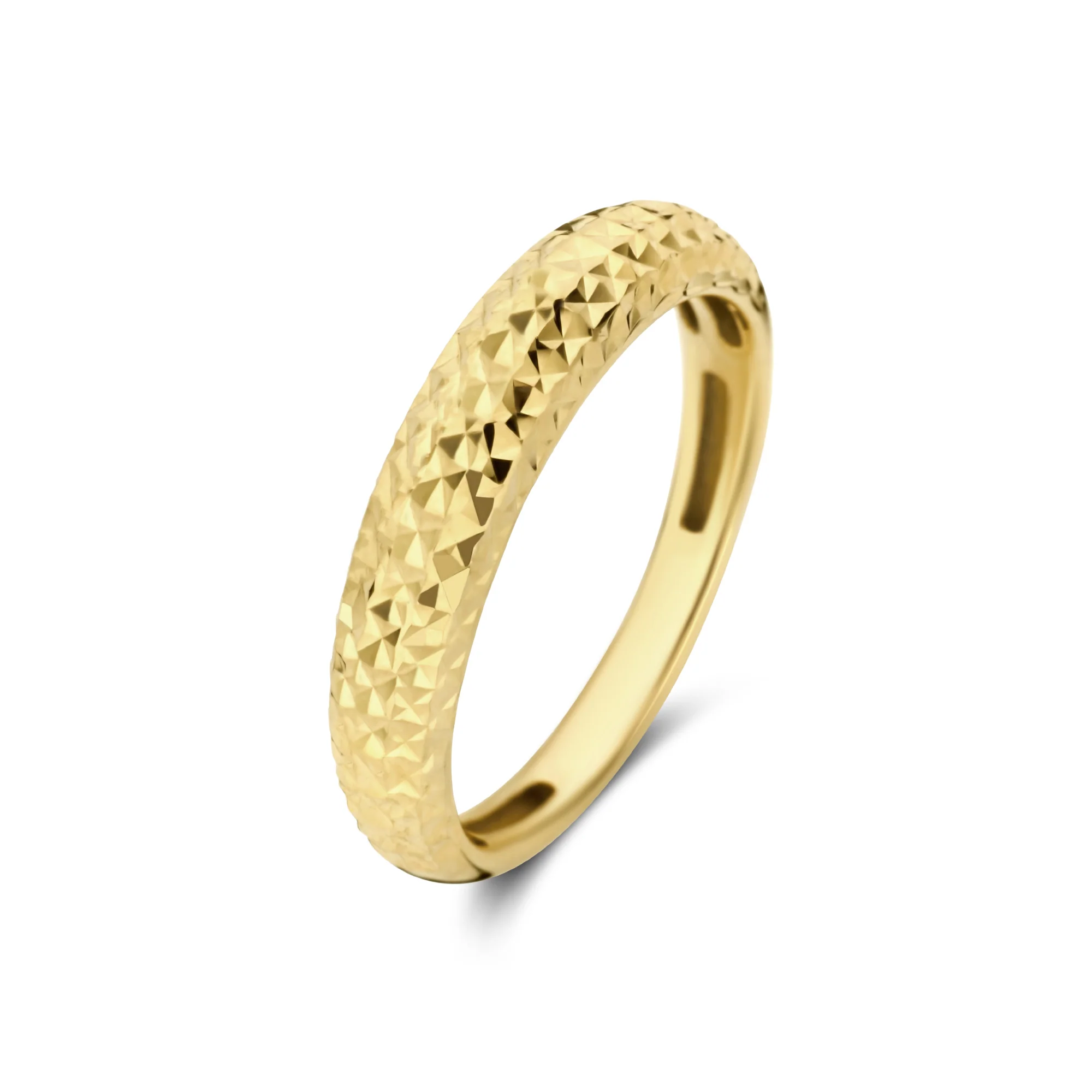 Rivoli Laura 14 karat gold ring with diamond cut