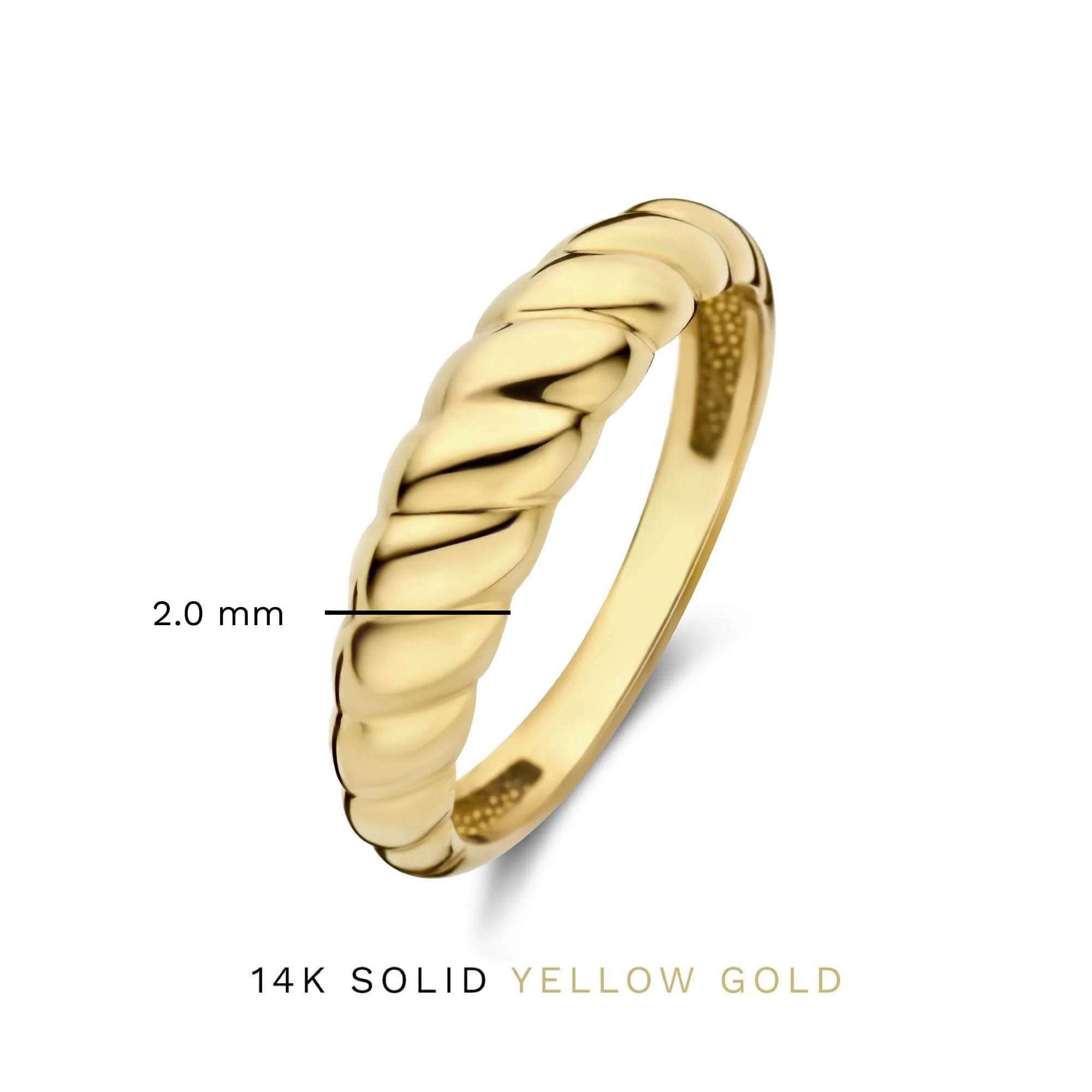 Aidee Elodie 14 karat gold ring with twist - Image 6