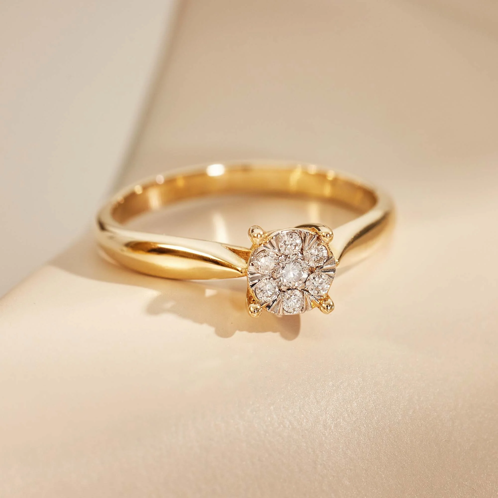 De la Paix Hanaé 14 karat gold ring with diamond 0.14 carat - Image 4