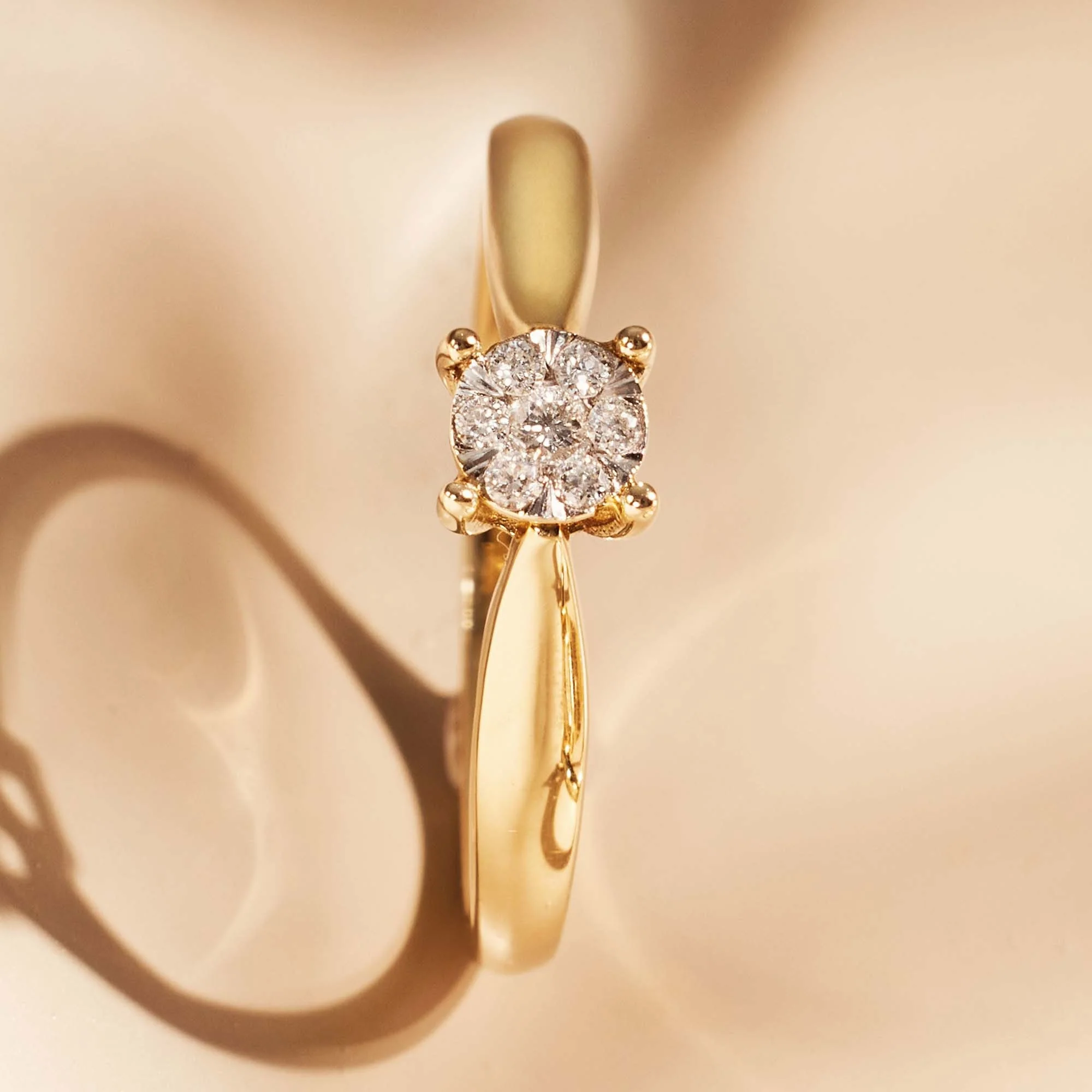 De la Paix Hanaé 14 karat gold ring with diamond 0.14 carat - Image 5