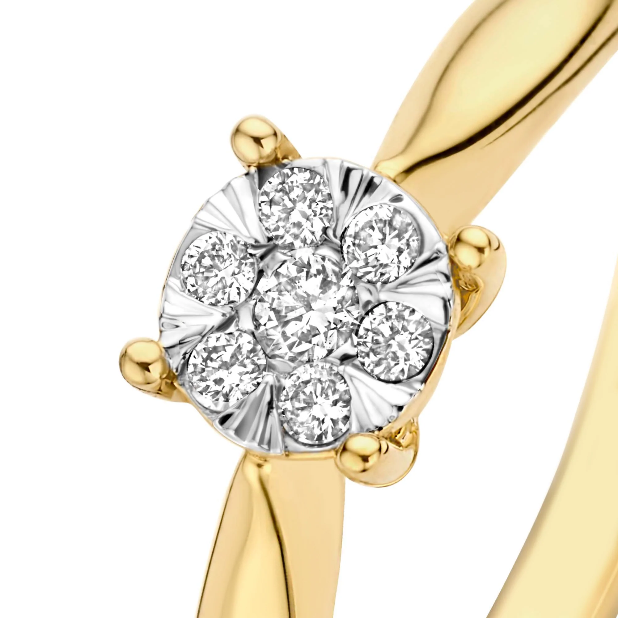 De la Paix Hanaé 14 karat gold ring with diamond 0.14 carat - Image 6