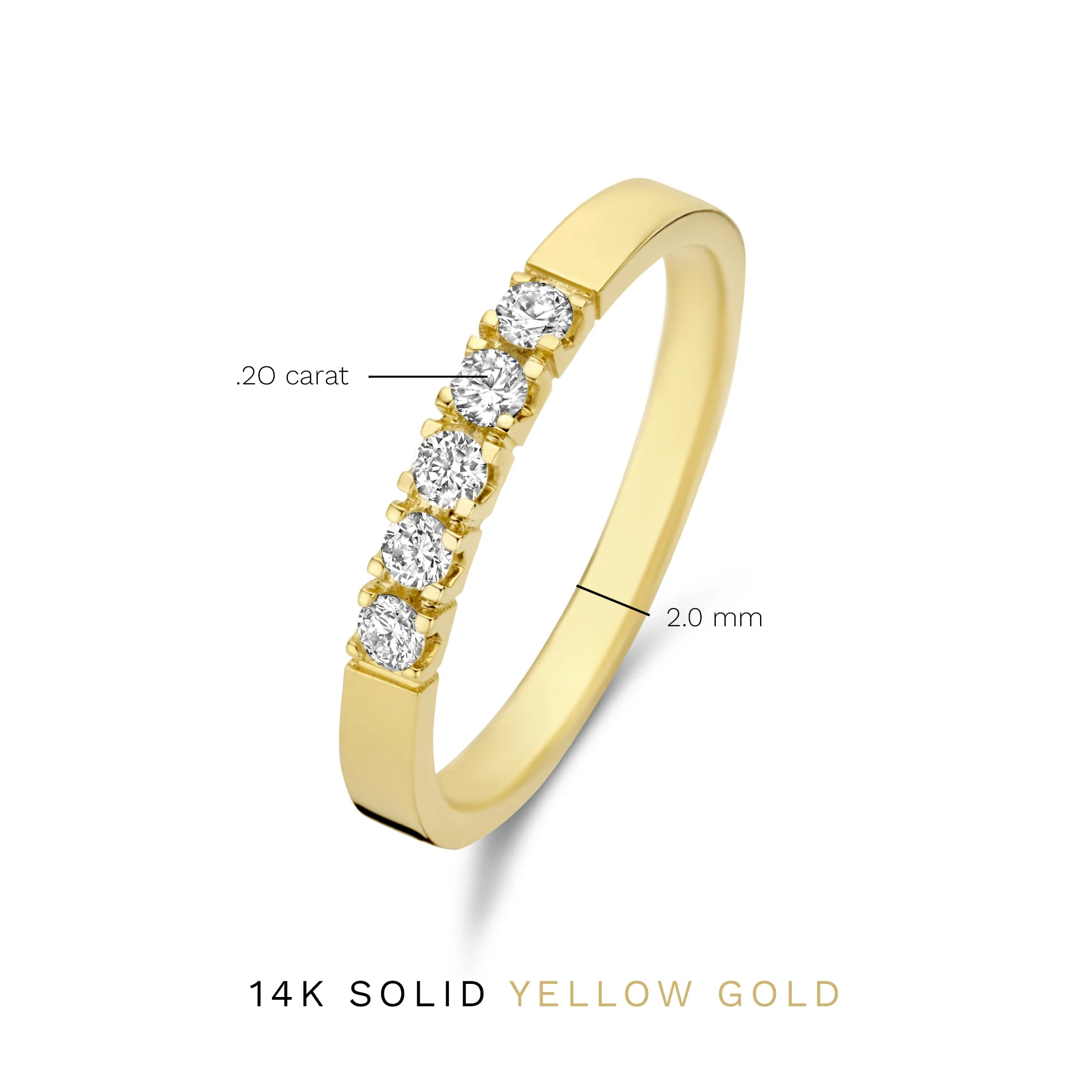 De la Paix Madeline 14 karat gold ring with diamond 0.20 carat - Image 8