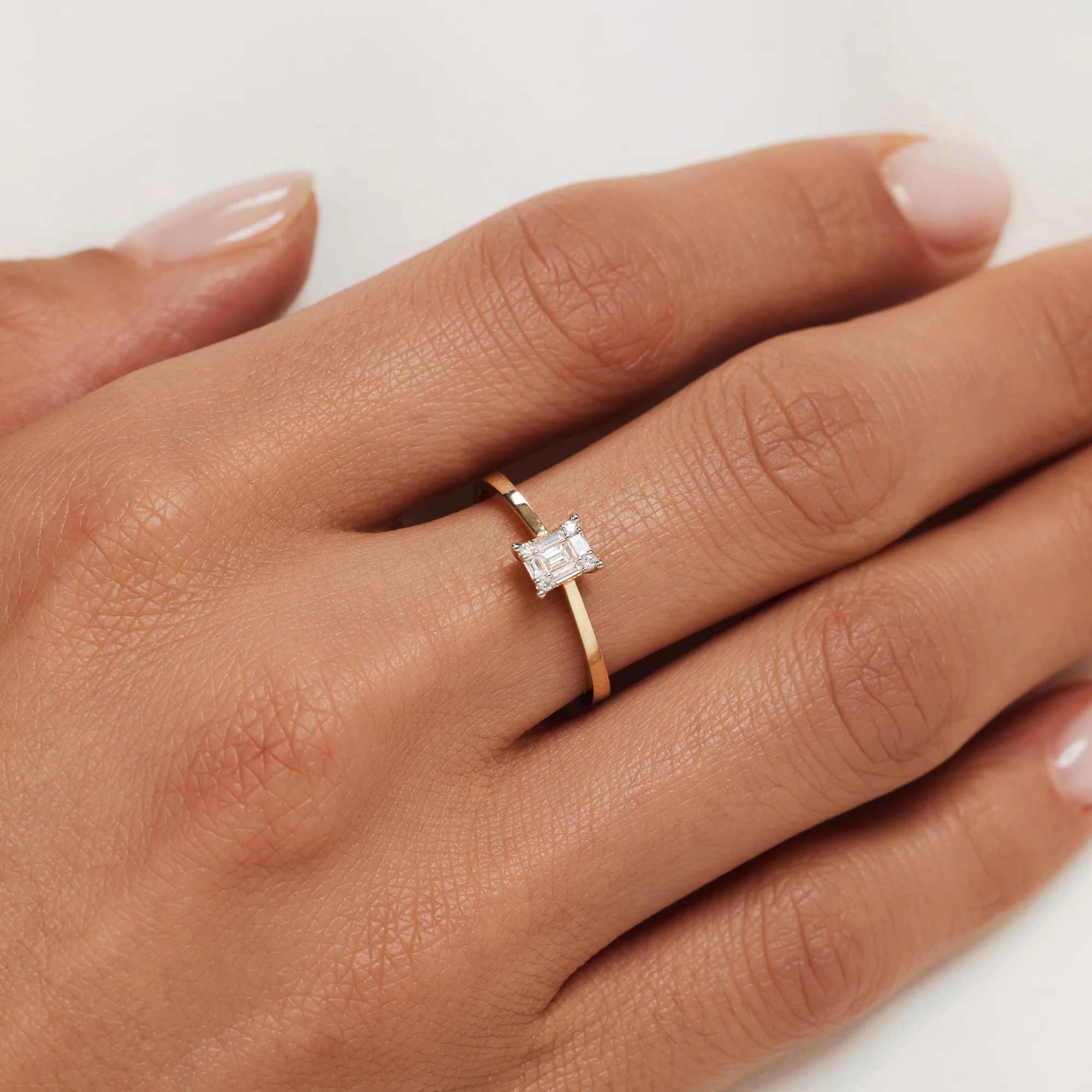De la Paix Maxime 14 karat gold ring with diamond 0.13 carat - Image 2