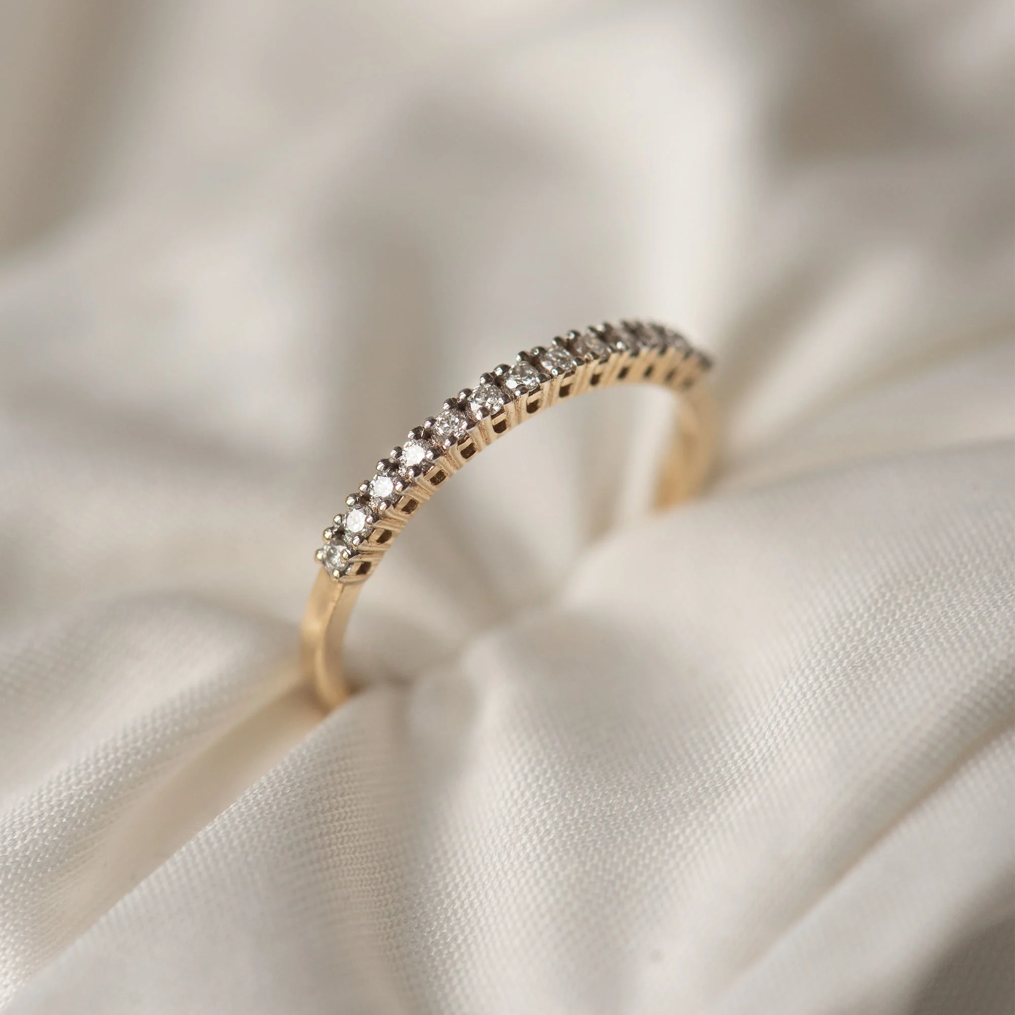 De la Paix Madeline 14 karat gold ring with diamond 0.18 carat - Image 5