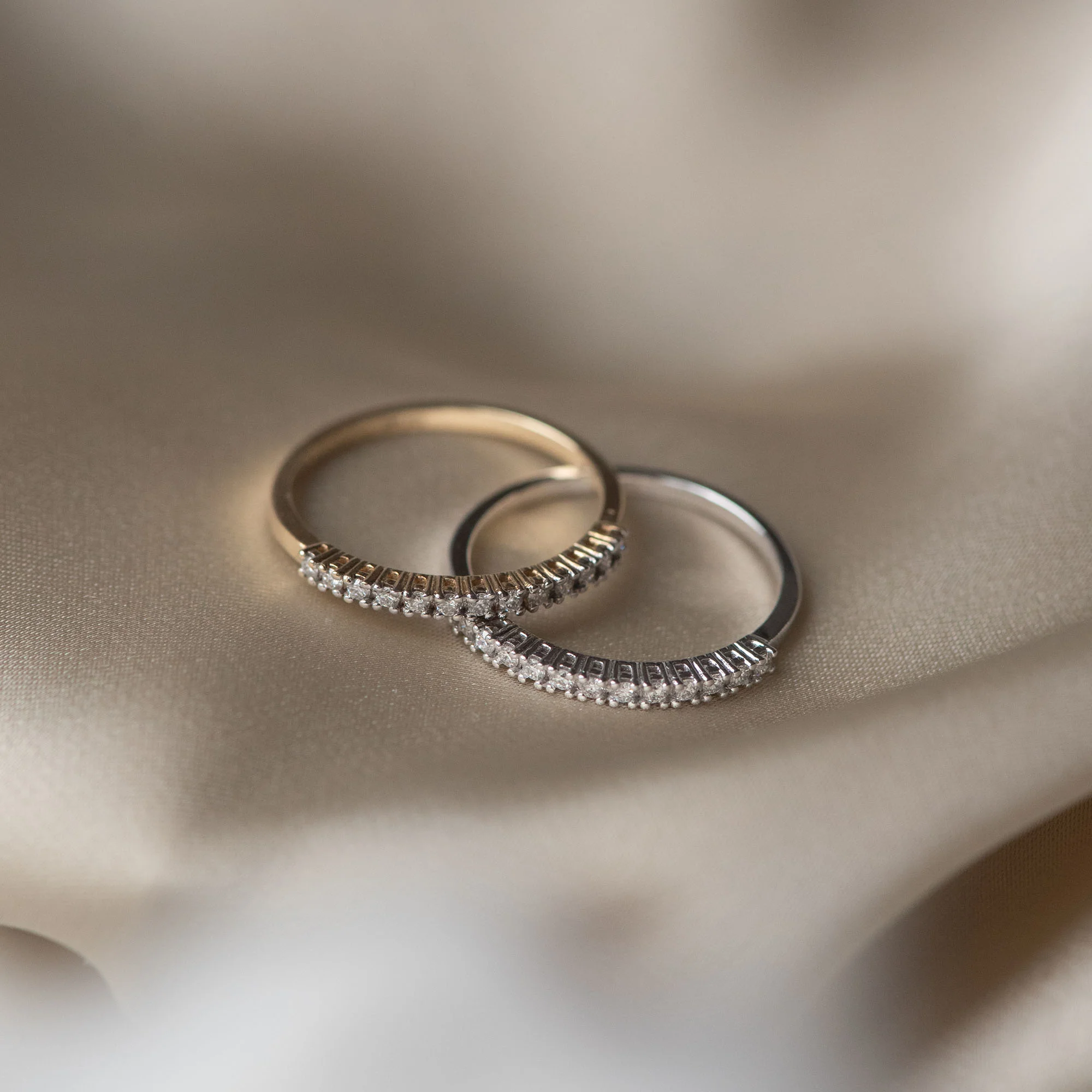 De la Paix Madeline 14 karat gold ring with diamond 0.18 carat - Image 6