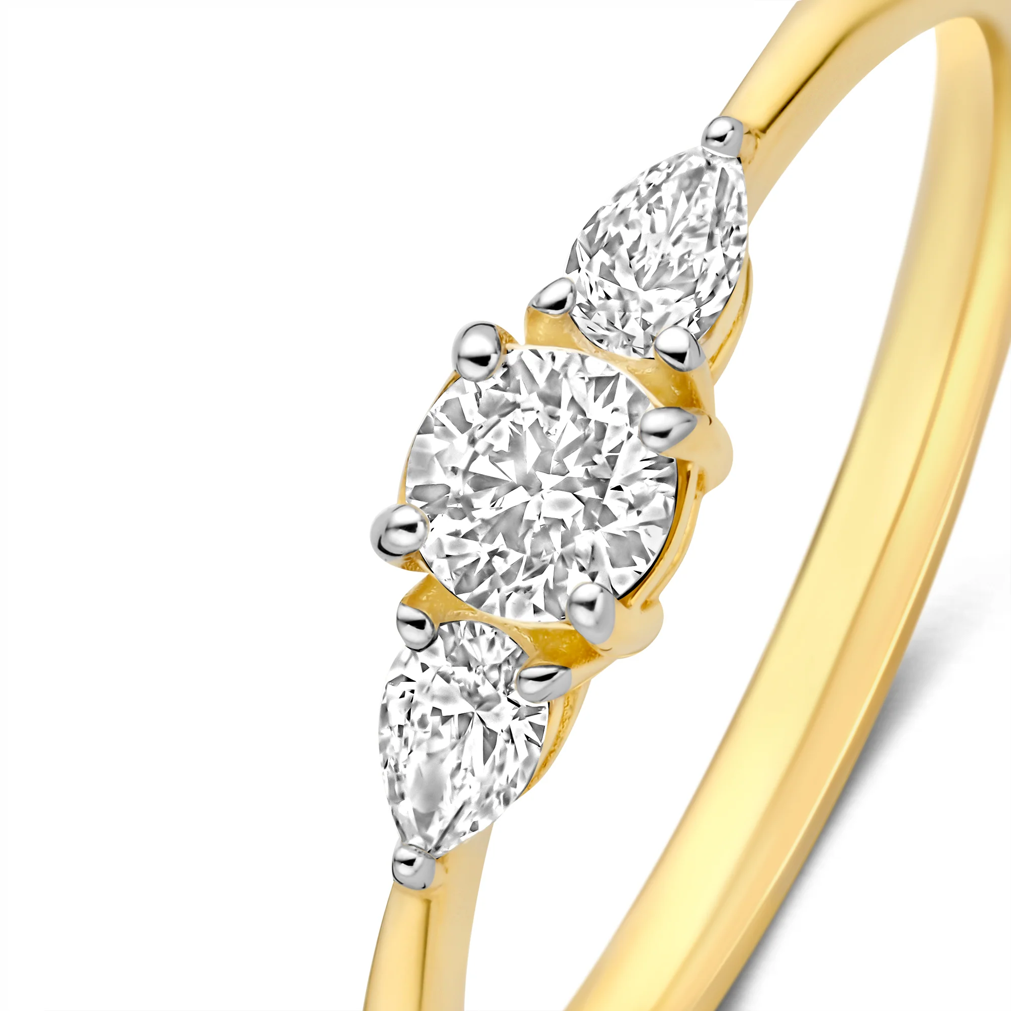 De la Paix Nancy 14 karat gold ring with diamond 0.32 carat - Image 5