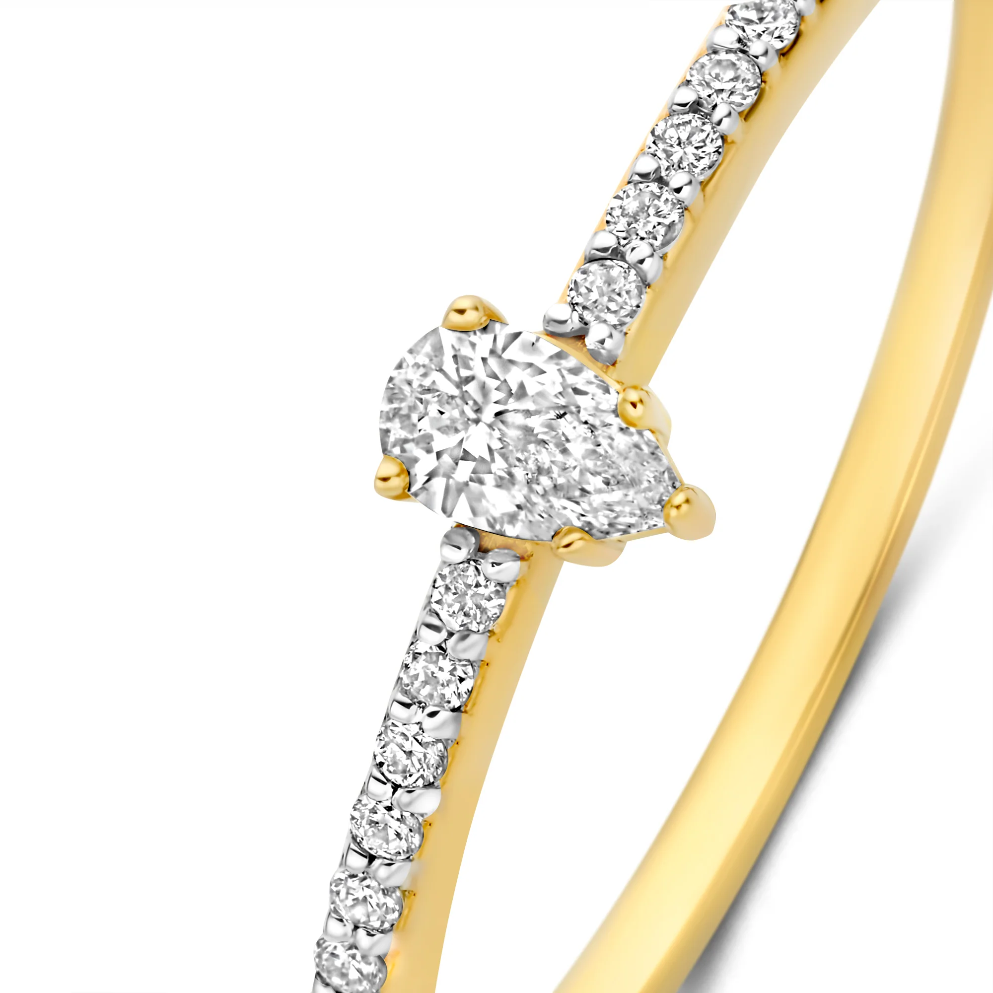 De la Paix Eloise  14 karat gold ring with diamond 0.10 carat - Image 5