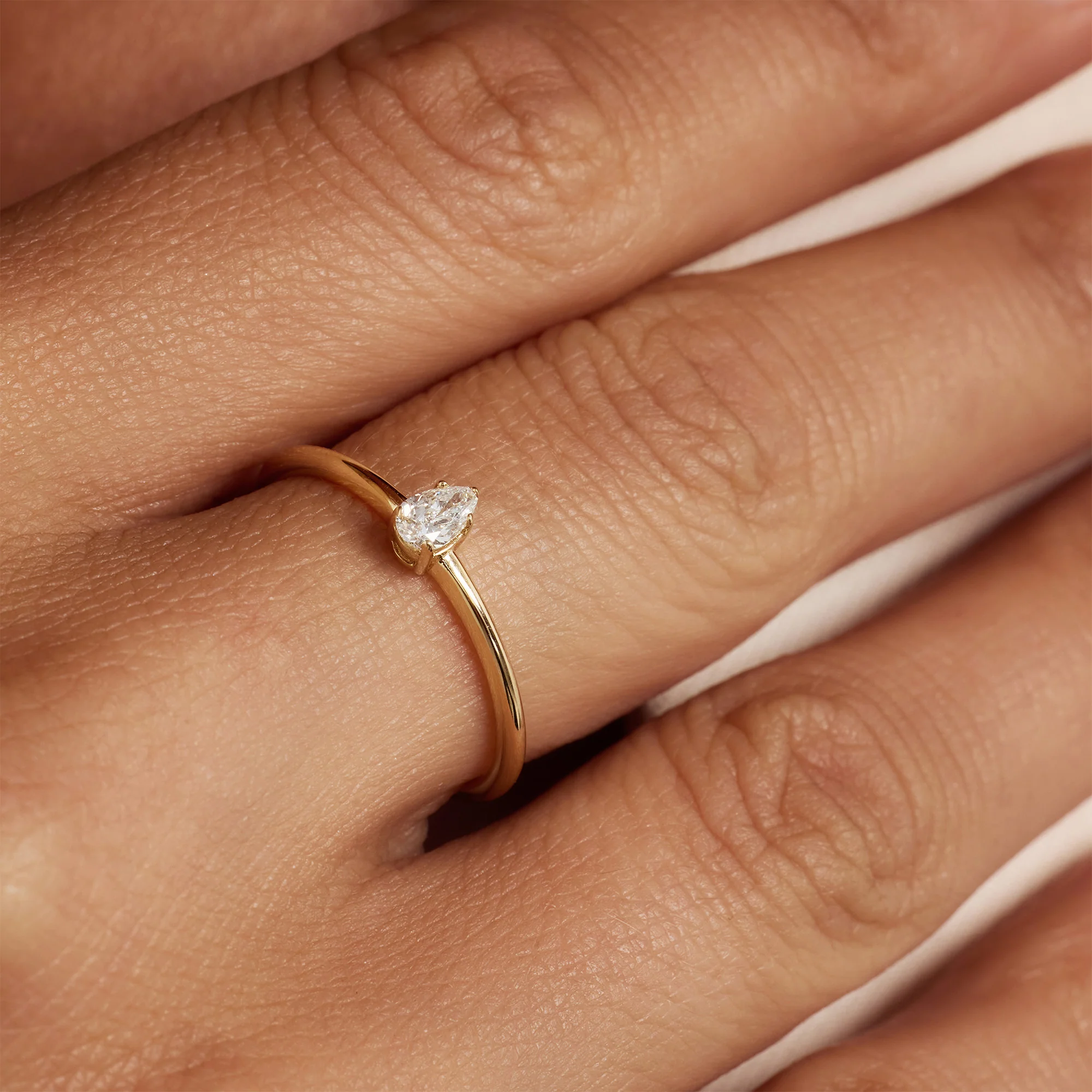 De la Paix Eloise  14 karat gold ring with diamond 0.15 carat - Image 2