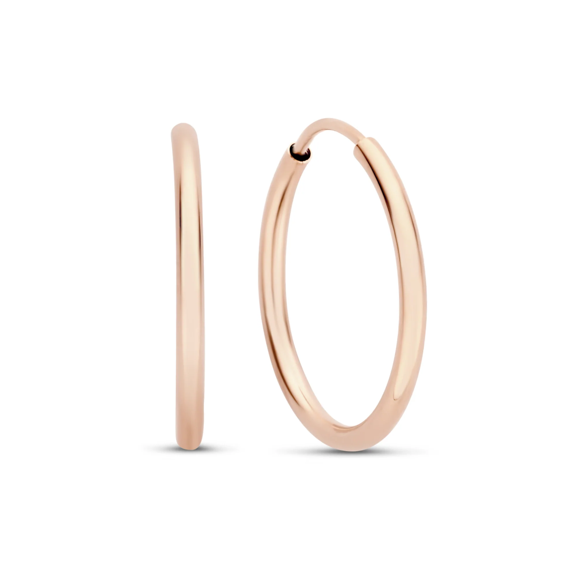 La Concorde Cerise 14 karat rose gold hoop earrings (18 mm)