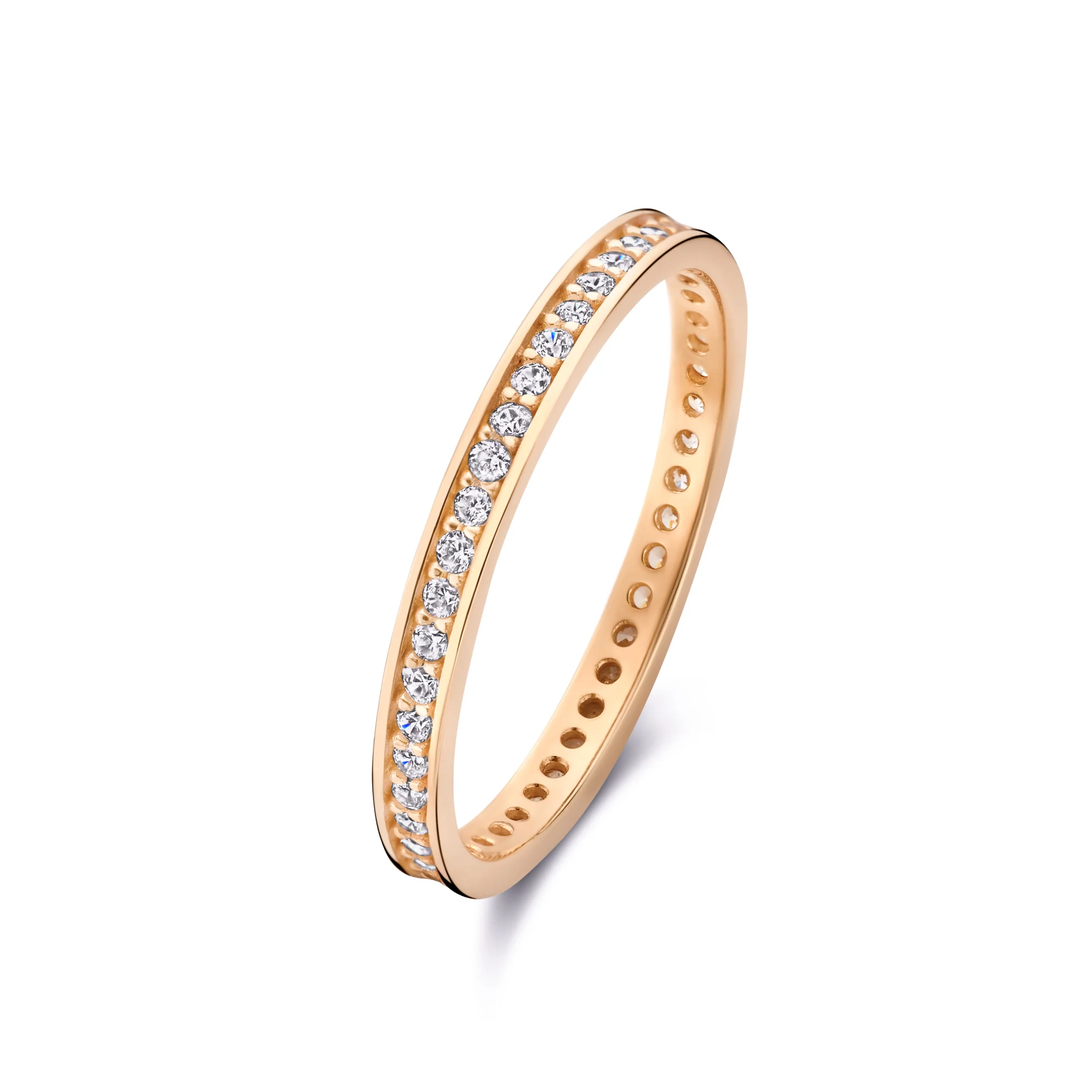 La Concorde Merle 14 karat rose gold ring with zirconia stones
