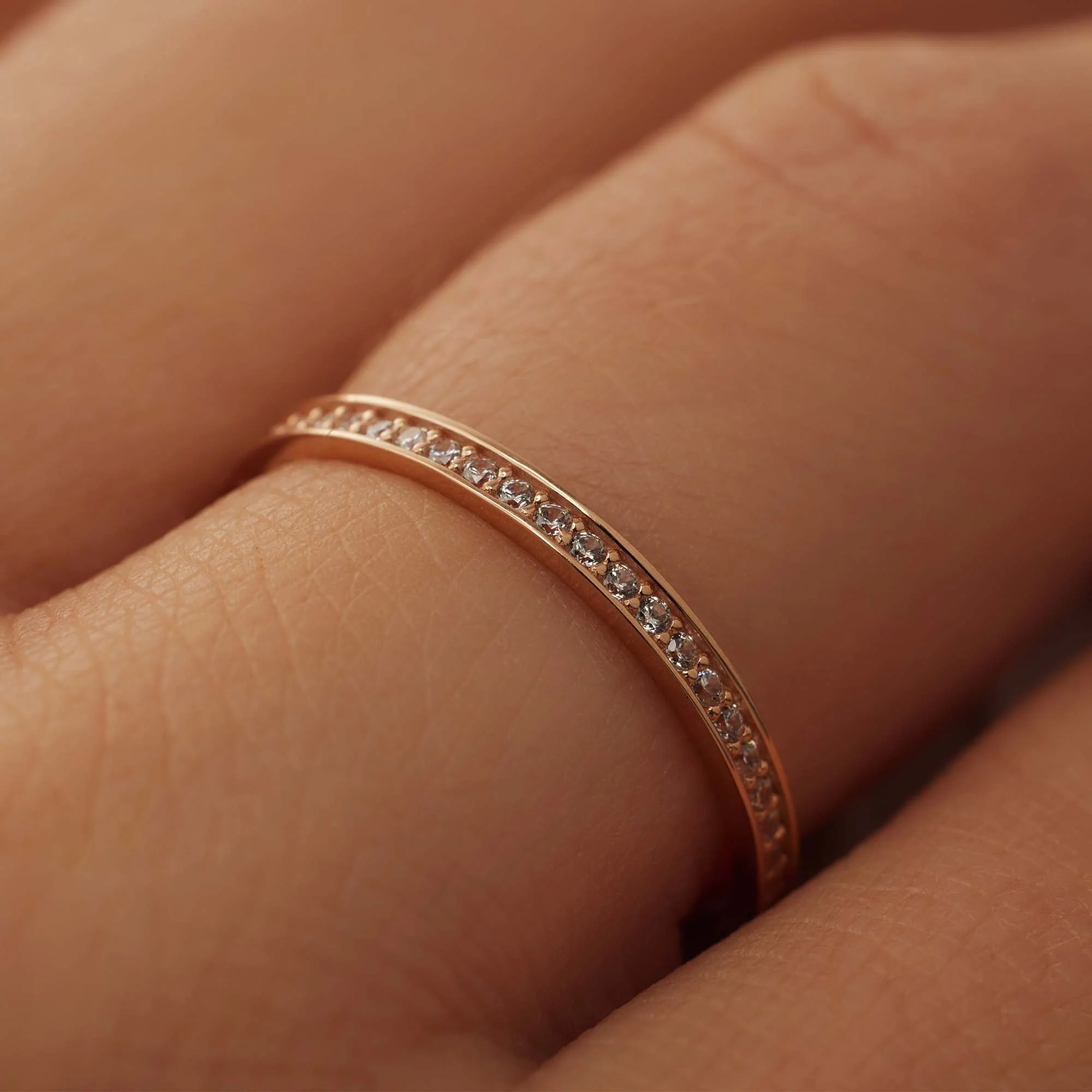 La Concorde Merle 14 karat rose gold ring with zirconia stones - Image 2