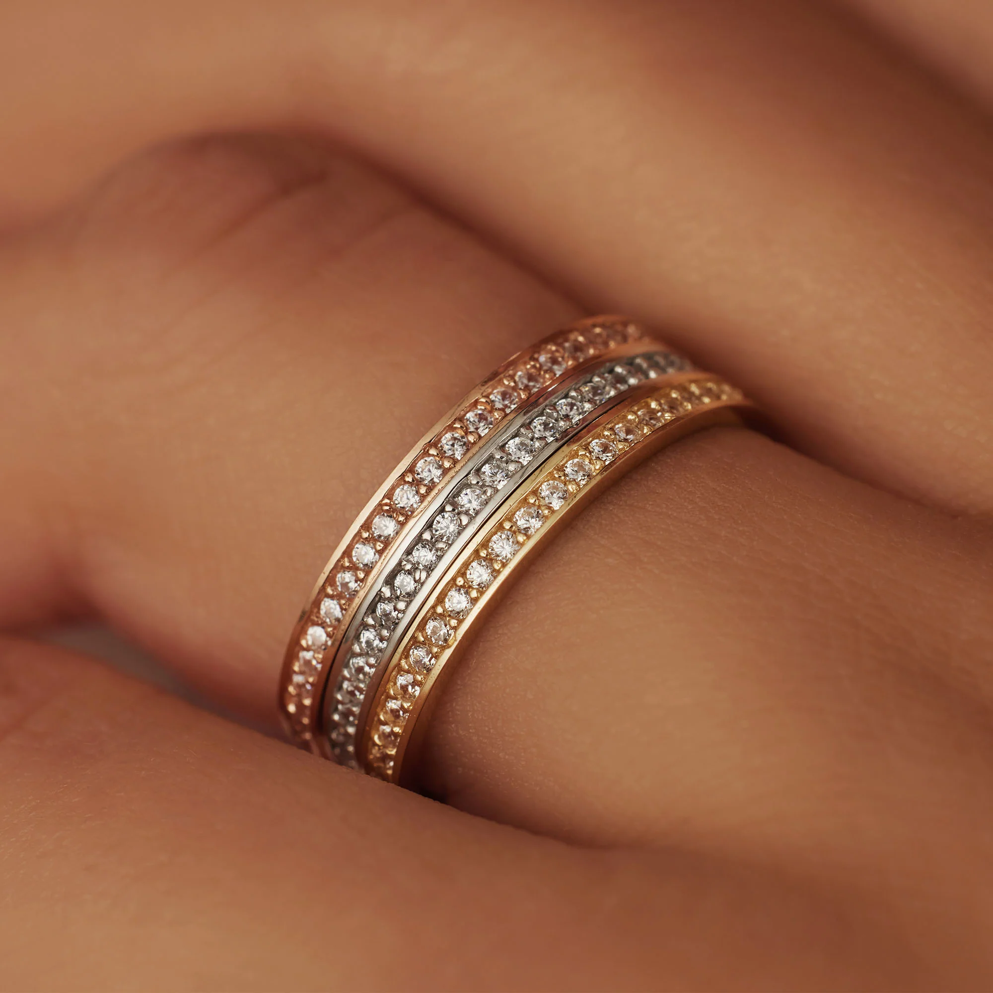 La Concorde Merle 14 karat rose gold ring with zirconia stones - Image 5