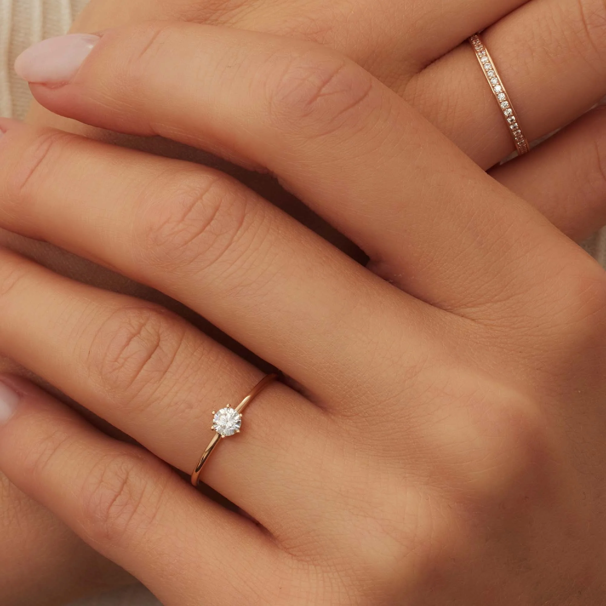 La Concorde Merle 14 karat rose gold ring with zirconia stones - Image 8
