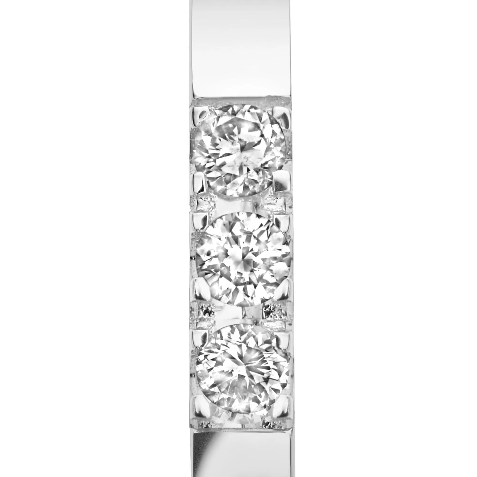De la Paix Madeline 14 karat white gold earrings with diamond 0.15 ct - Image 8
